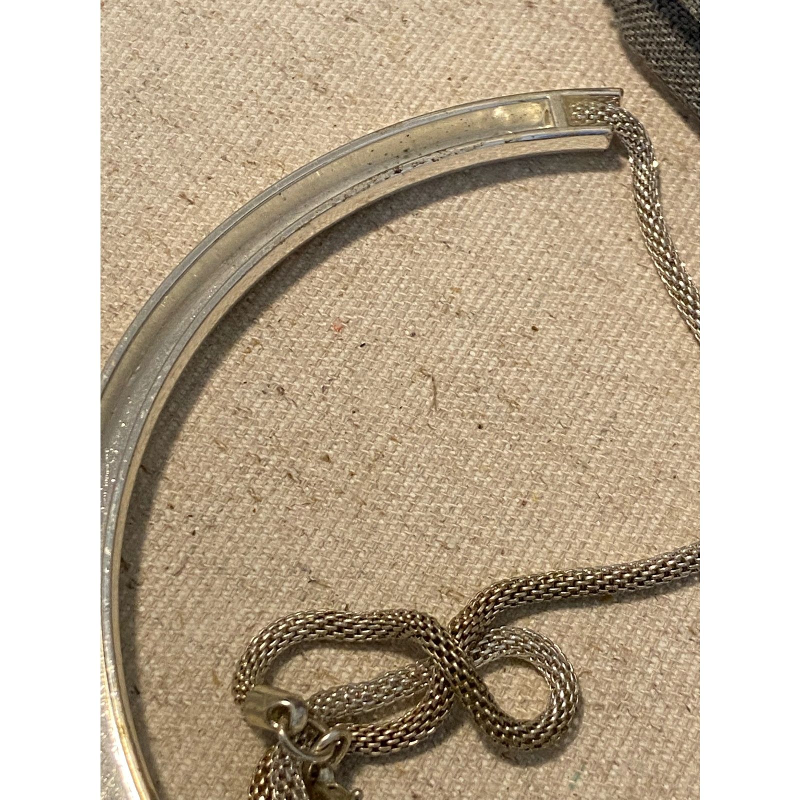 Other metal bib necklace Silver tone Size ONE SIZE - 4 Thumbnail