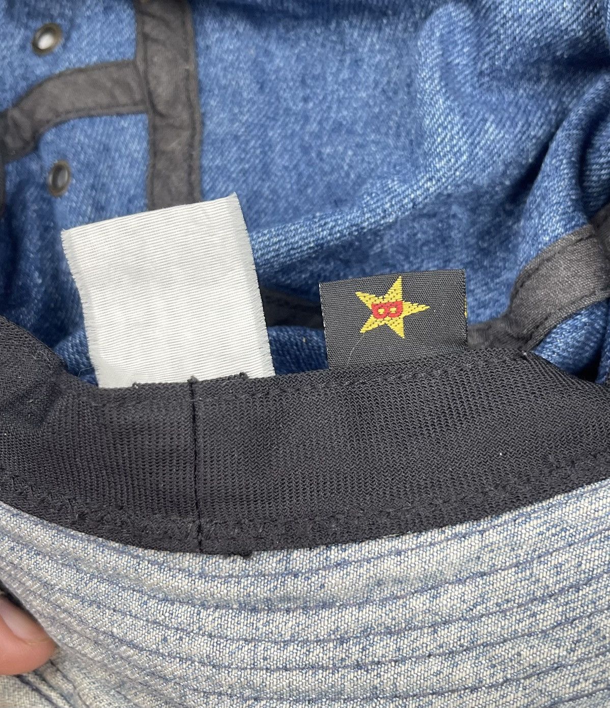 Japanese Brand × Seditionaries distressed denim bucket hat tc17 Size ONE SIZE - 9 Thumbnail