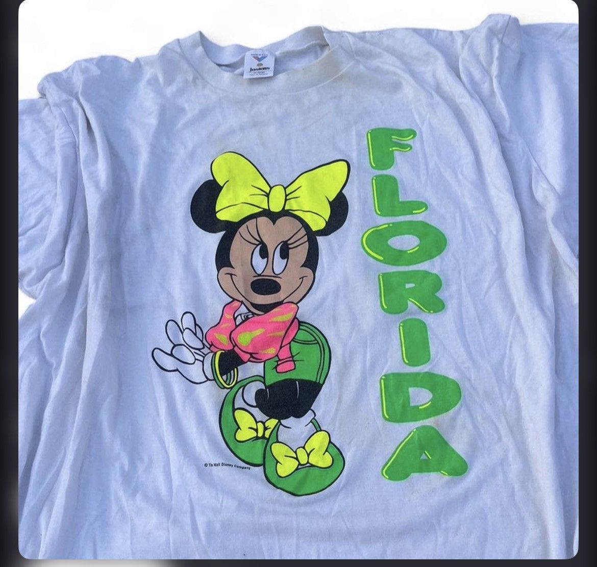 Disney Rare Vintage 80s Disney Minnie Florida T Shirt Size US XXL / EU 58 / 5 - 4 Thumbnail