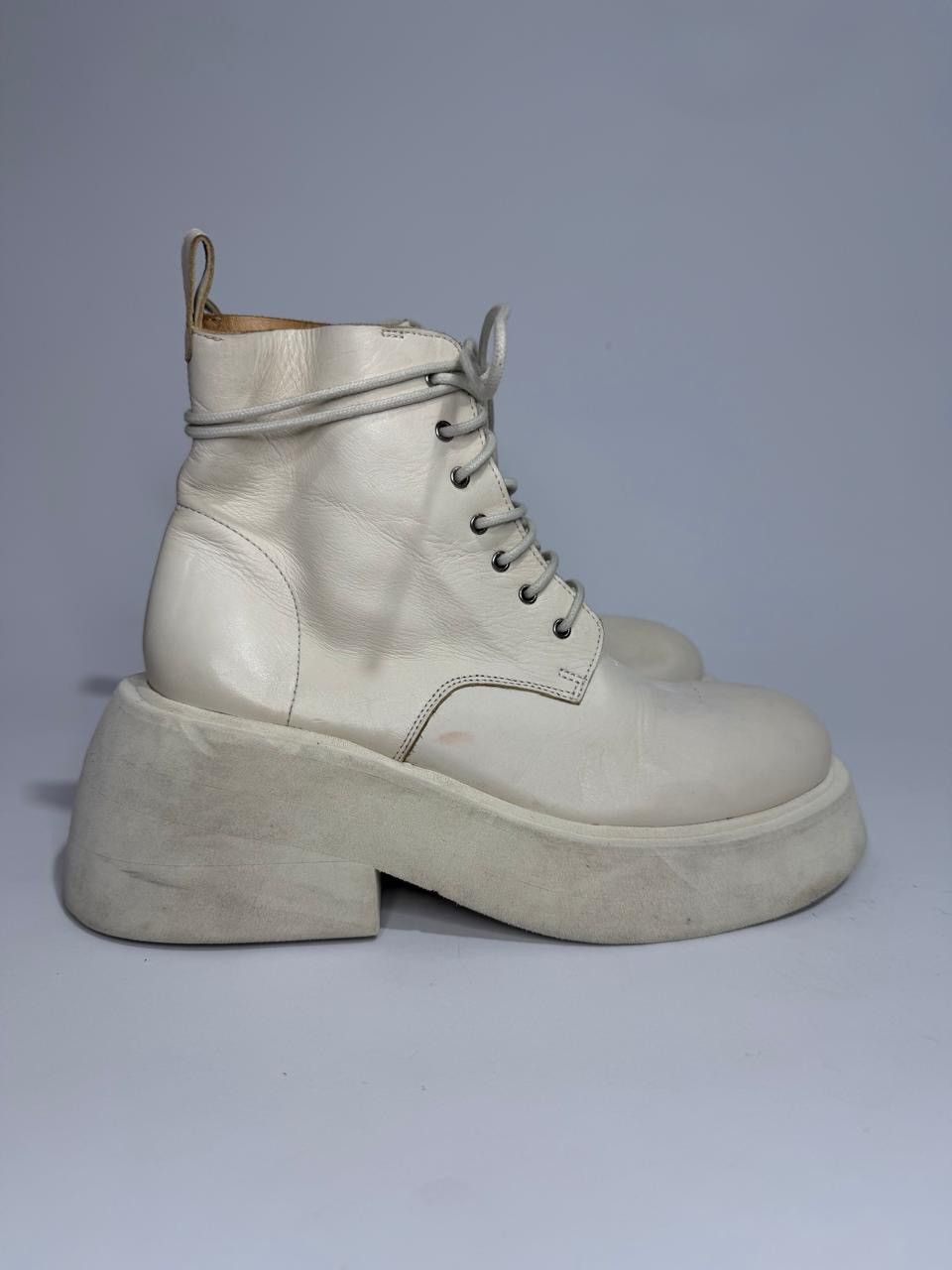 Marsell Marsèll Off-White Ankle Comat Boots EU38 Size US 8 / IT 38 - 1 Thumbnail
