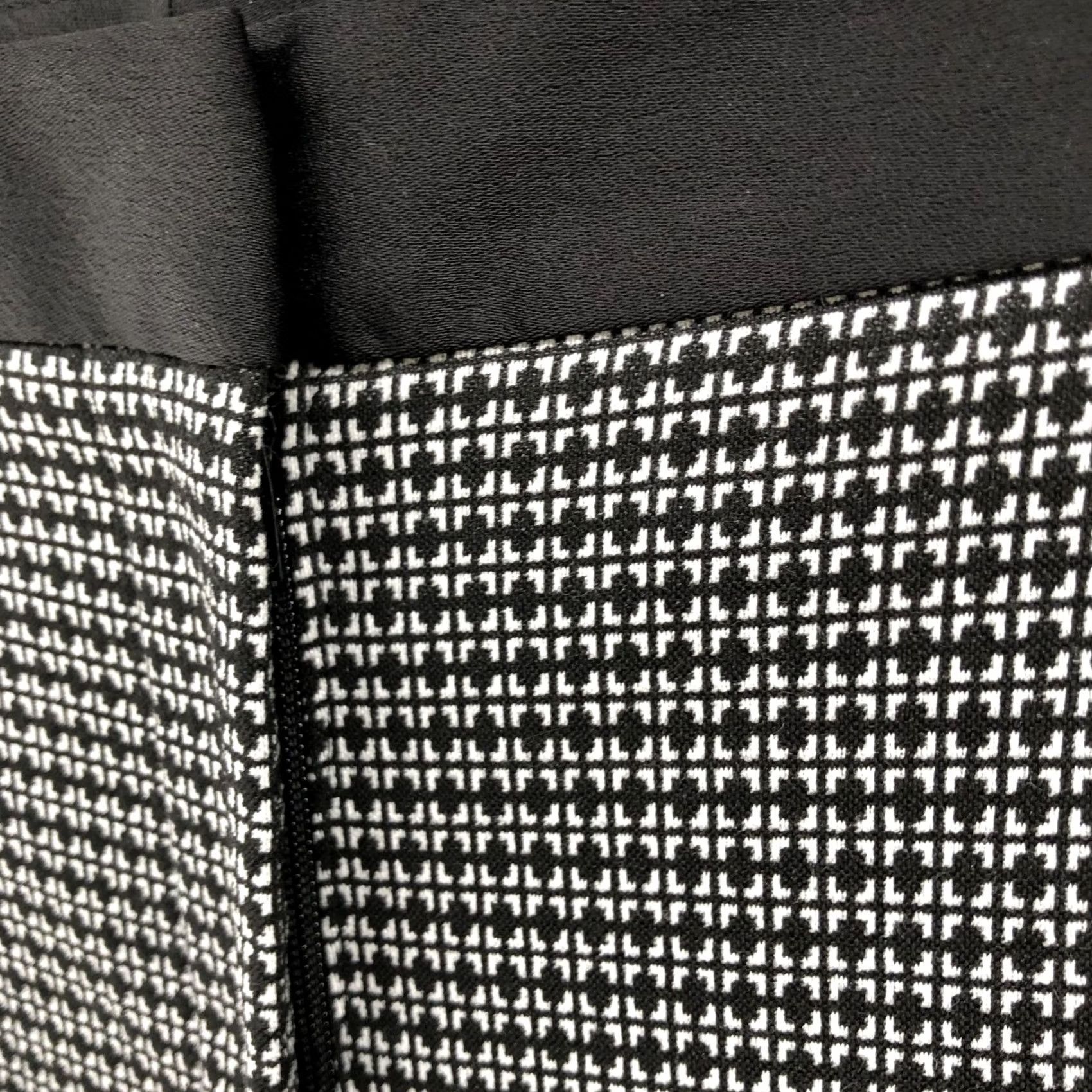 DKNY DKNY Dress Pants Womens 14 Slim Straight Printed Black White Satin Trim Dress Pants Women 14 Black Satin Trim Size 36" / US 14 / IT 50 - 5 Thumbnail