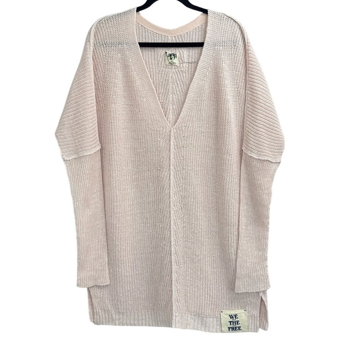 Free People Free People We The Free Jamie Linen V-Neck Sweater Size Med Size M / US 6-8 / IT 42-44 - 4 Thumbnail