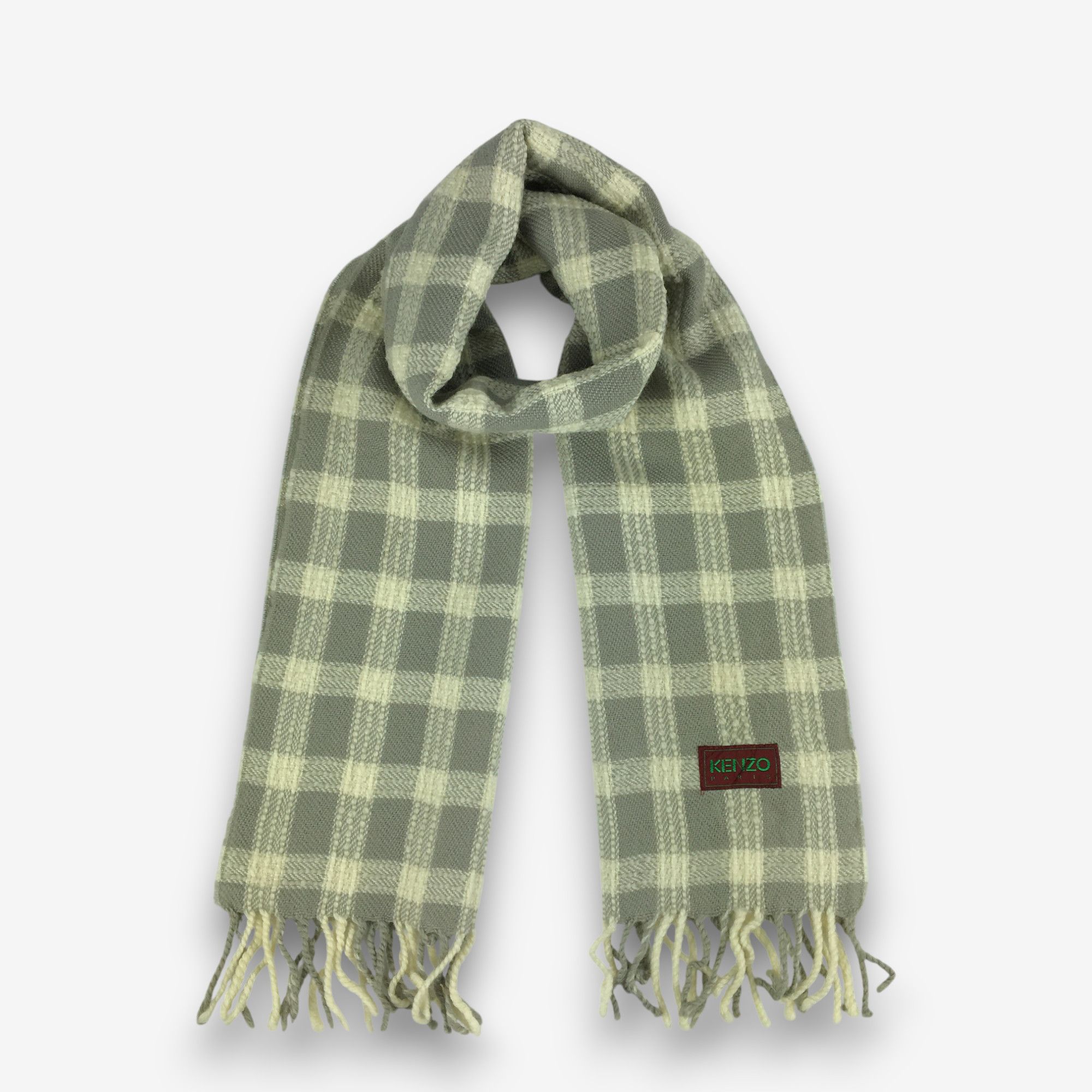 Kenzo Vintage Kenzo Scarf Muffler Plaid Wool Winter Scarves Size ONE SIZE - 5 Thumbnail