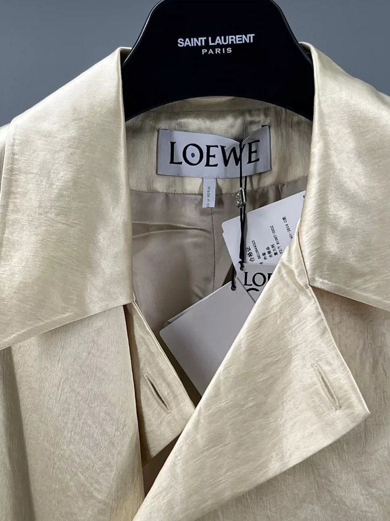 Loewe LOEWE size46 Beige artificial fiber double vent long coat Size US S / EU 44-46 / 1 - 2 Thumbnail