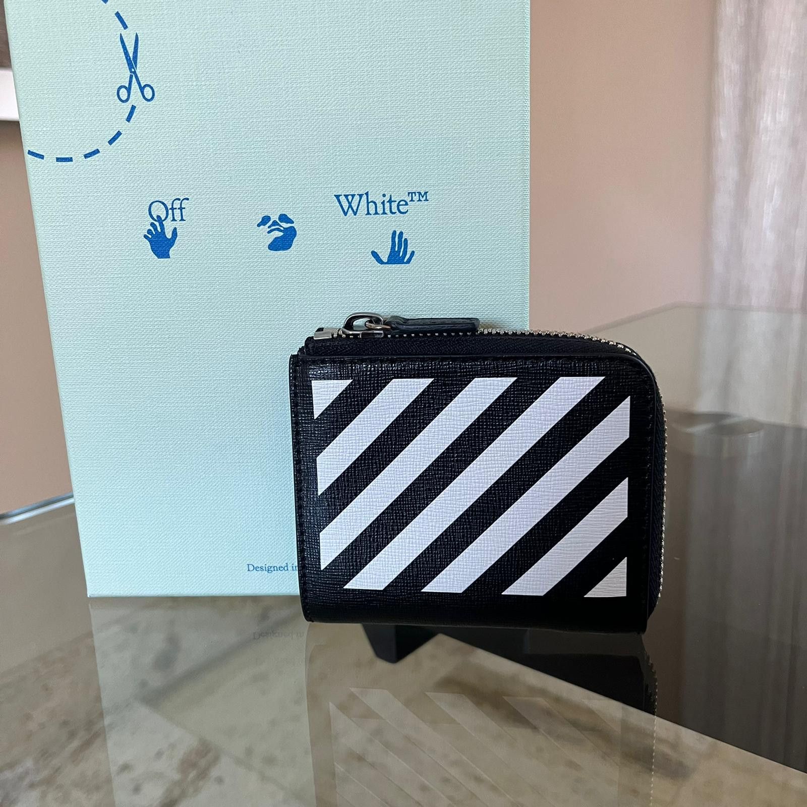 Off-White Diagonal Wallet in Black White Size ONE SIZE - 7 Thumbnail