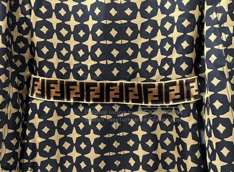 Fendi Fendi Double F belt cuff fur-trimmed long coat Size XS / US 0-2 / IT 36-38 - 5 Thumbnail