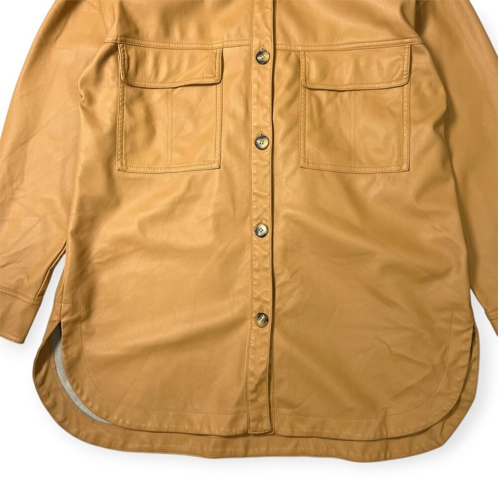 Anthropologie Maeve Oversized Vegan Leather Button Shacket Womens L Size L / US 10 / IT 46 - 9 Thumbnail