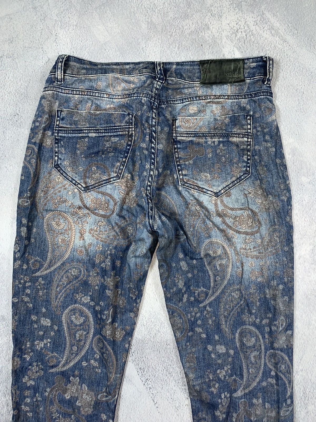 Japanese Brand × Vintage Vintage Y2K Japanese floral denim jeans pants streetwear Size 29" - 2 Thumbnail