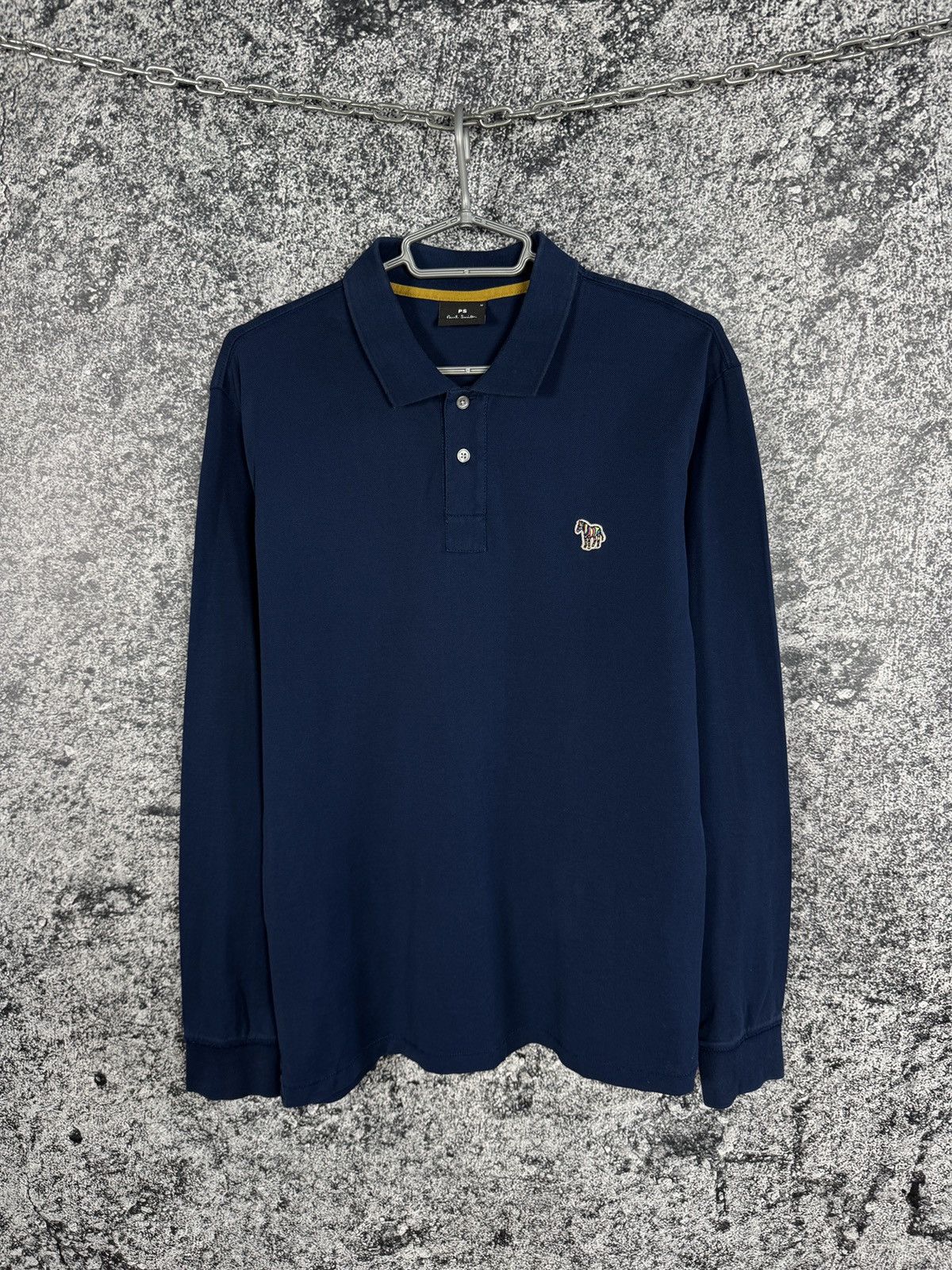Paul Smith Men’s Paul Smith Long Sleeve Polo Shirt Cotton Casual Size M Size US M / EU 48-50 / 2 - 1 Thumbnail