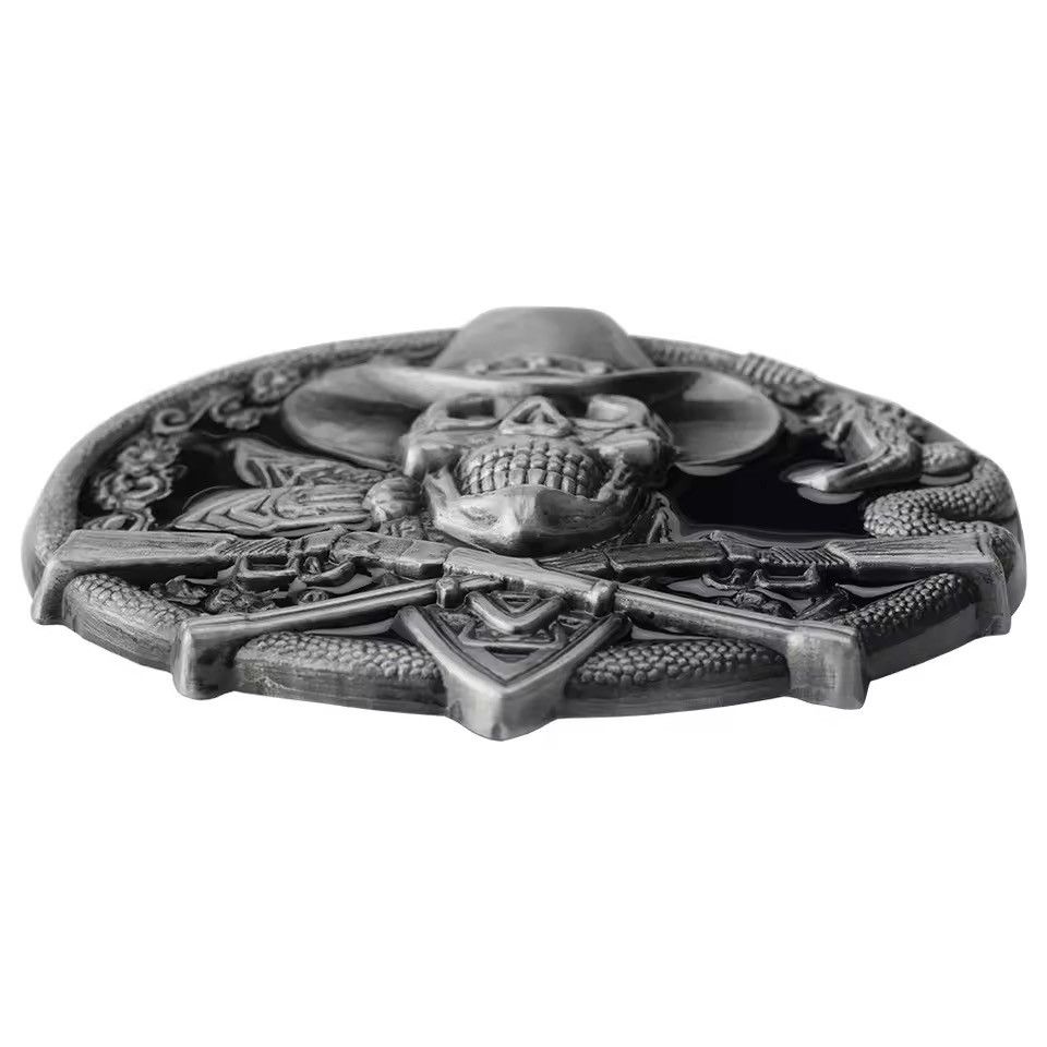 Other Western Cowboy Skull Alloy Belt Buckle Size ONE SIZE - 4 Thumbnail
