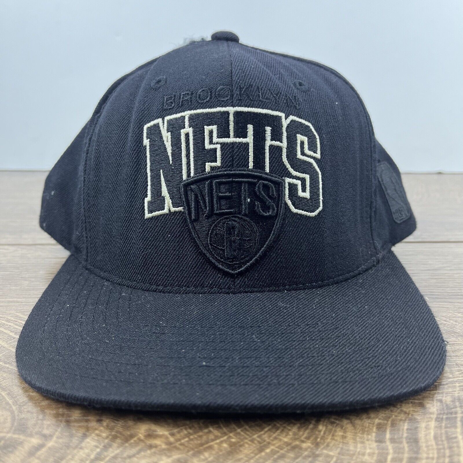 Mitchell & Ness Brooklyn Nets Snapback Hat Black Mitchell & Ness Adjustable Size ONE SIZE - 2 Thumbnail