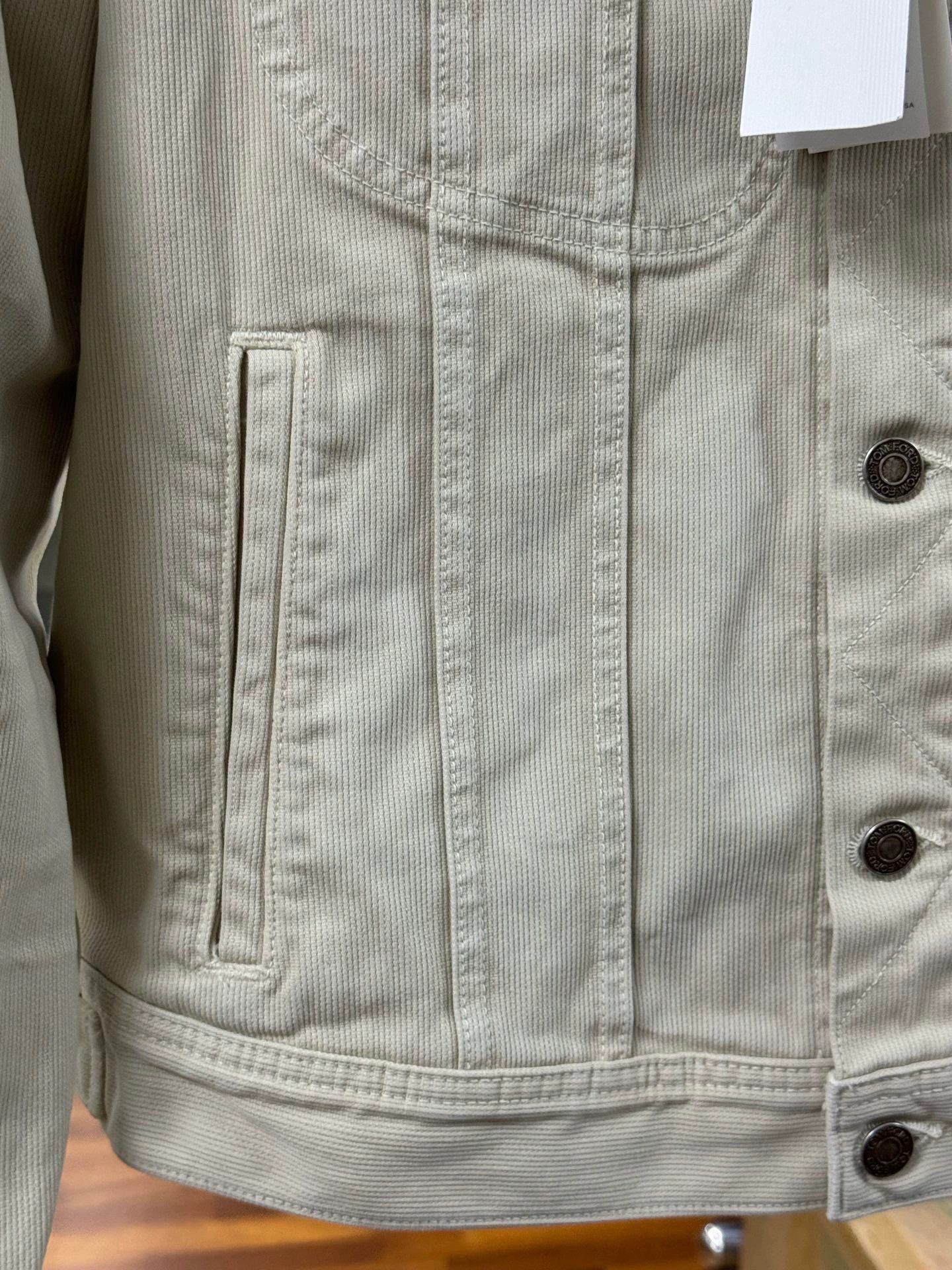 Tom Ford tom ford men's short denim jacket cream Size US S / EU 44-46 / 1 - 4 Thumbnail
