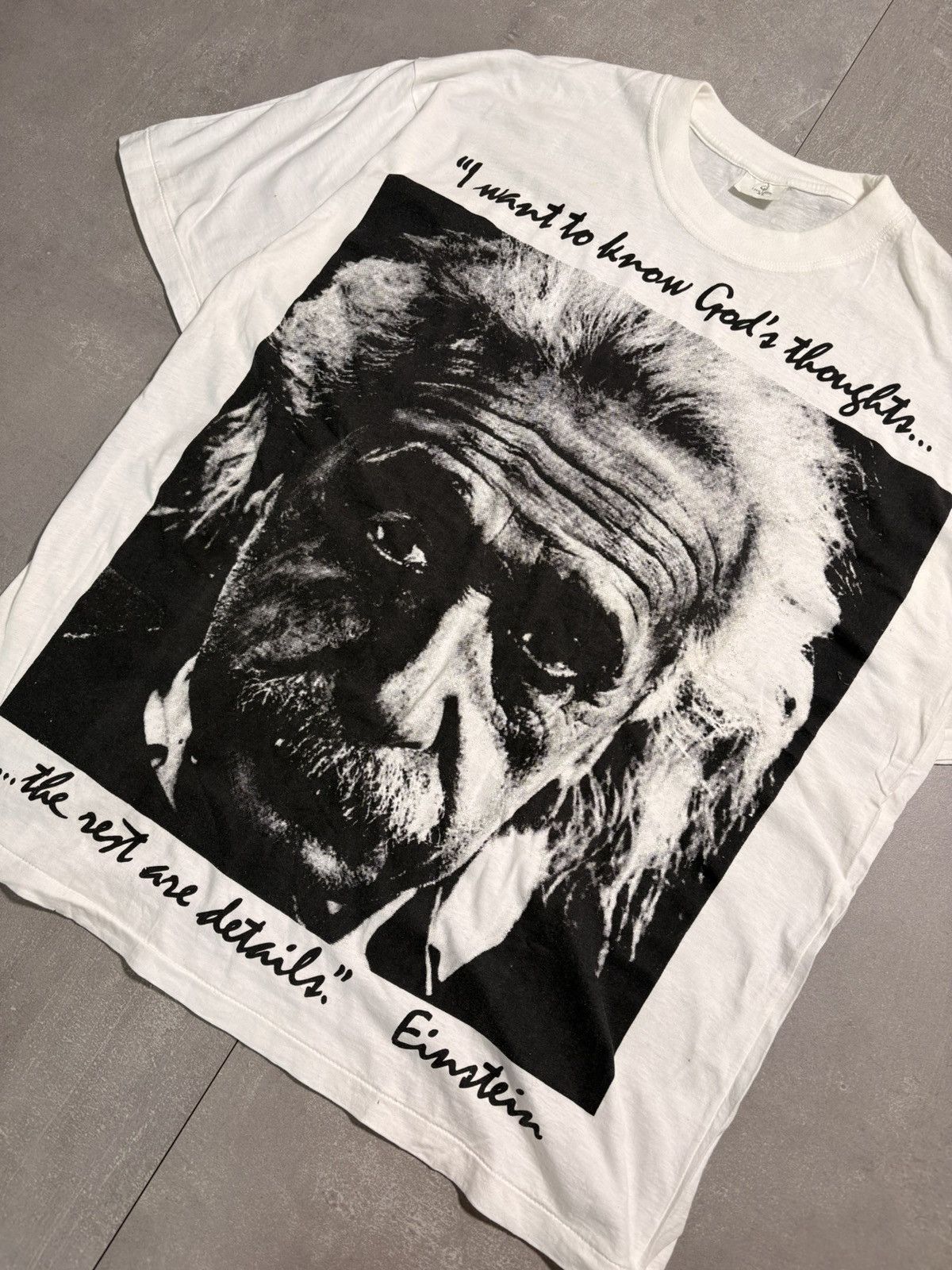 Vintage 90s Single stitch Einstein Tee Size US XL / EU 56 / 4 - 2 Thumbnail