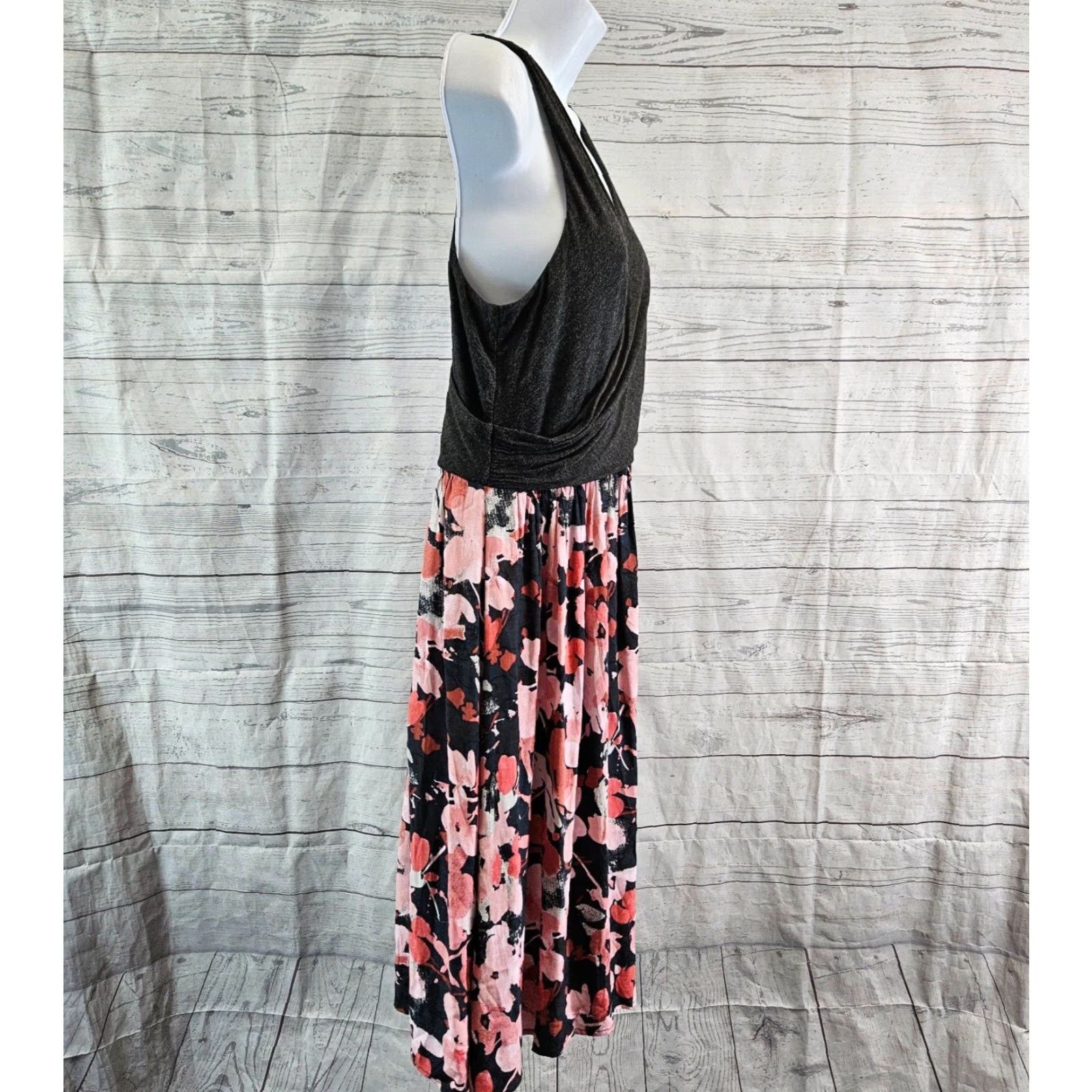 Loft LOFT Ann Taylor Womens Dress M Floral Sleeveless V-Neck Short Multicolor 90s? (No, remove) Size M / US 6-8 / IT 42-44 - 3 Thumbnail
