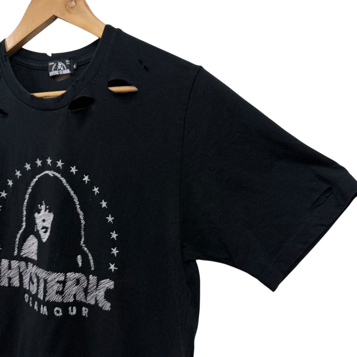 Hysteric Glamour Hysteric Glamour Star Girl Logo Distressed Tshirt Size US S / EU 44-46 / 1 - 6 Thumbnail