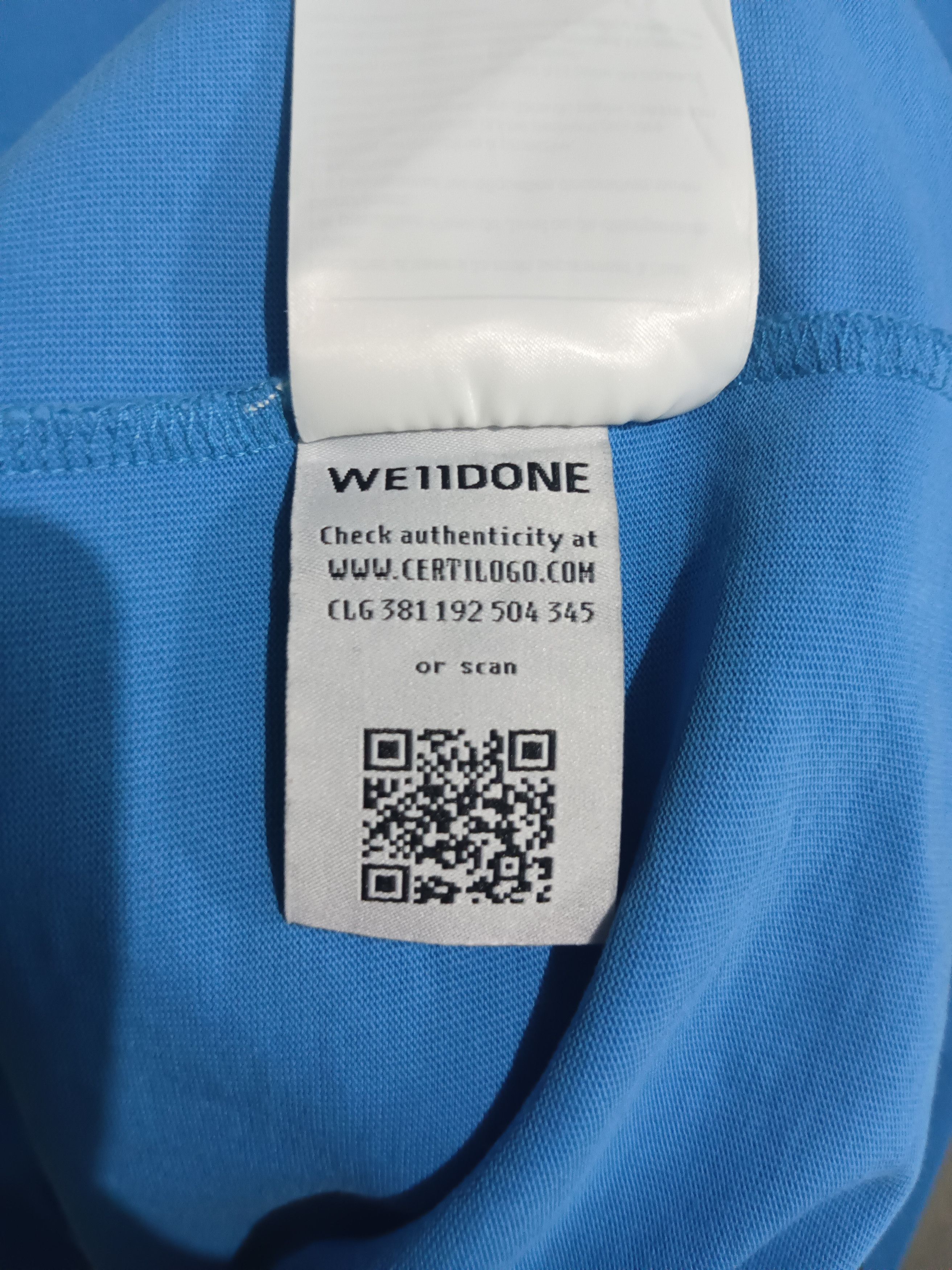 WE11DONE We11done Blue "WordArt" Multi-Logo Long Sleeve Size US L / EU 52-54 / 3 - 7 Thumbnail