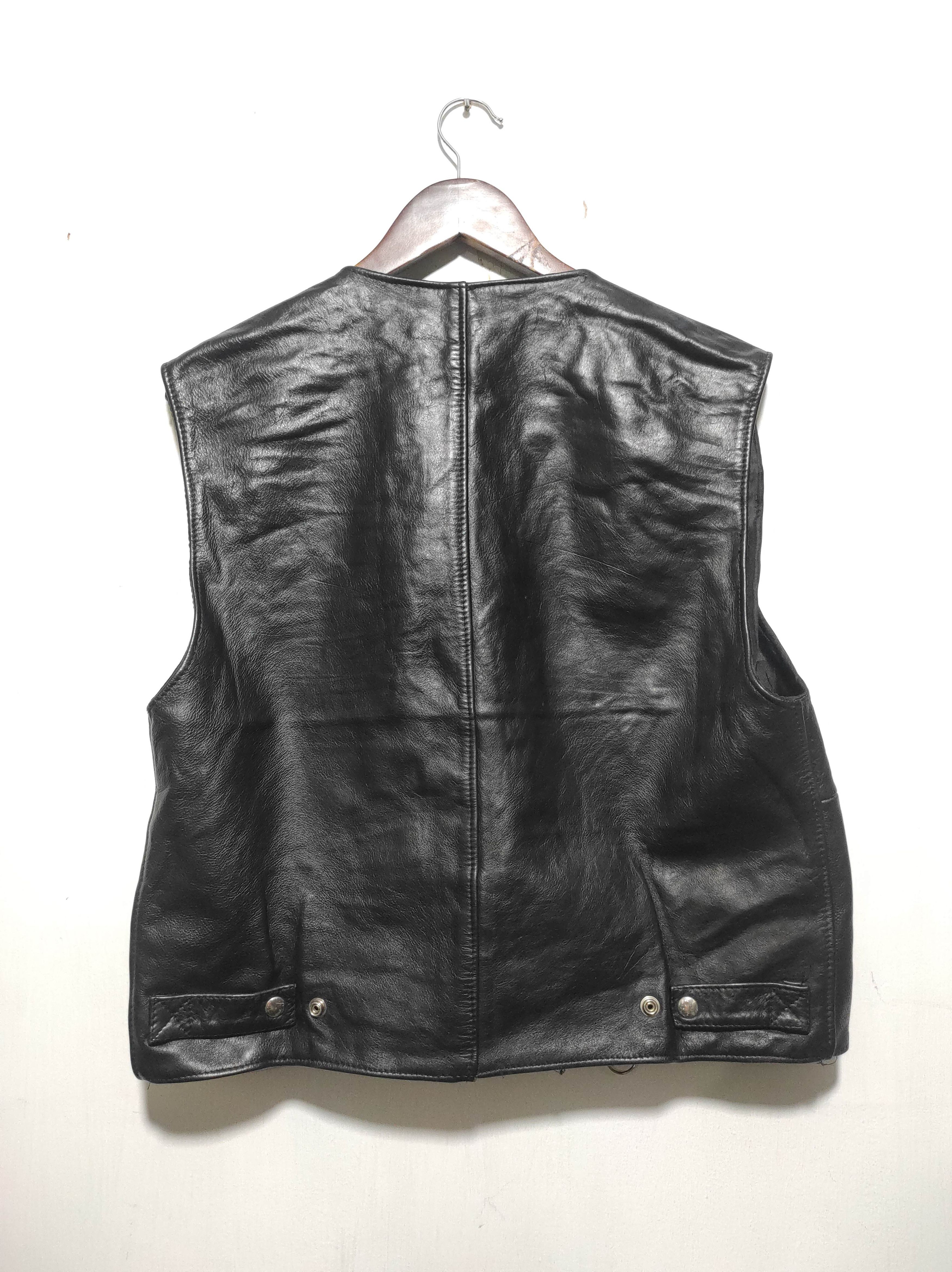 Leather Vintage Overpell Motorcycle Leather Vest Jacket Size US L / EU 52-54 / 3 - 17 Thumbnail