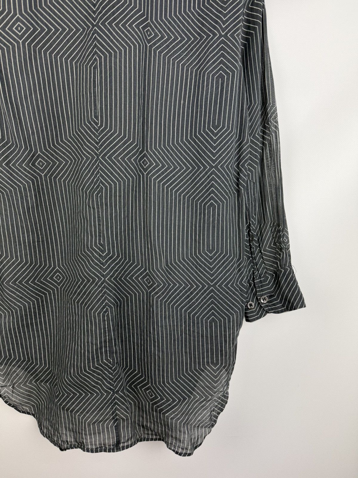 Dries Van Noten Dries Van Noten Geometric Patter Long Sleeve Shirt Dress Size XS / US 0-2 / IT 36-38 - 18 Thumbnail