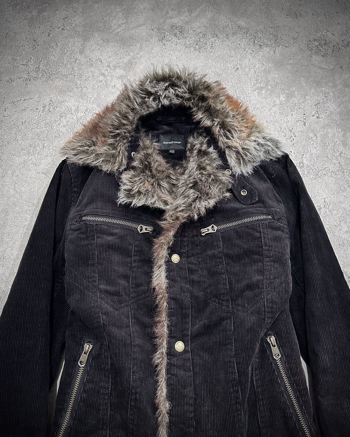 Japanese Brand Vkei Rattle Trap Sun Fade Fur Corduroy Jacket Kmrii Style Size US M / EU 48-50 / 2 - 3 Thumbnail