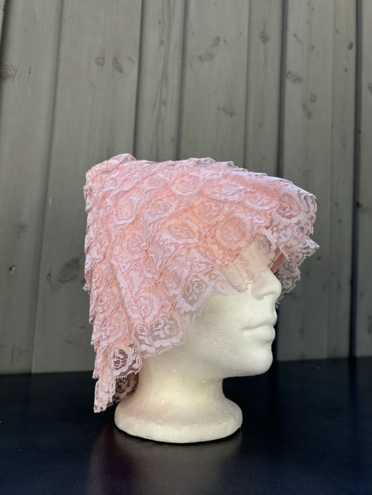 Vintage 1920s Lace Sun Hat 1930s Sheer Bucket Hat 1900s Cloche Mesh Size ONE SIZE - 2 Thumbnail