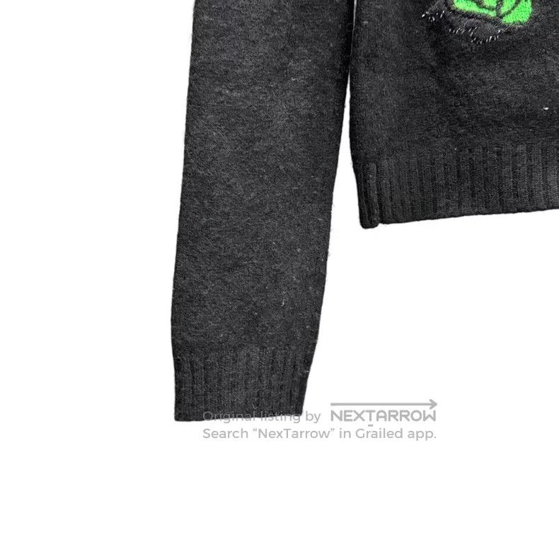 Dior Dior Black little dinosaur pattern inlaid cashmere round-n Size XS / US 0-2 / IT 36-38 - 4 Thumbnail