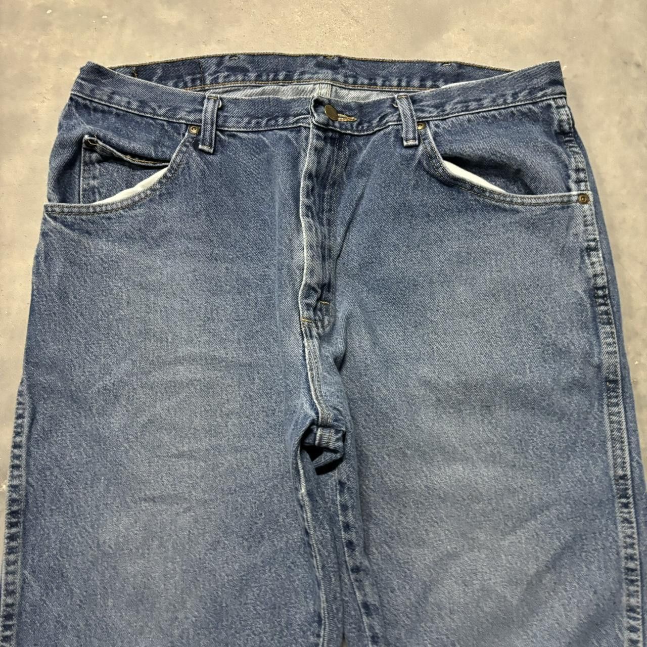 Japanese Brand × Vintage Crazy Vintage Y2K/2000s Dark Wash Skater Essential Denim Jeans! Size US 38 / EU 54 - 5 Thumbnail