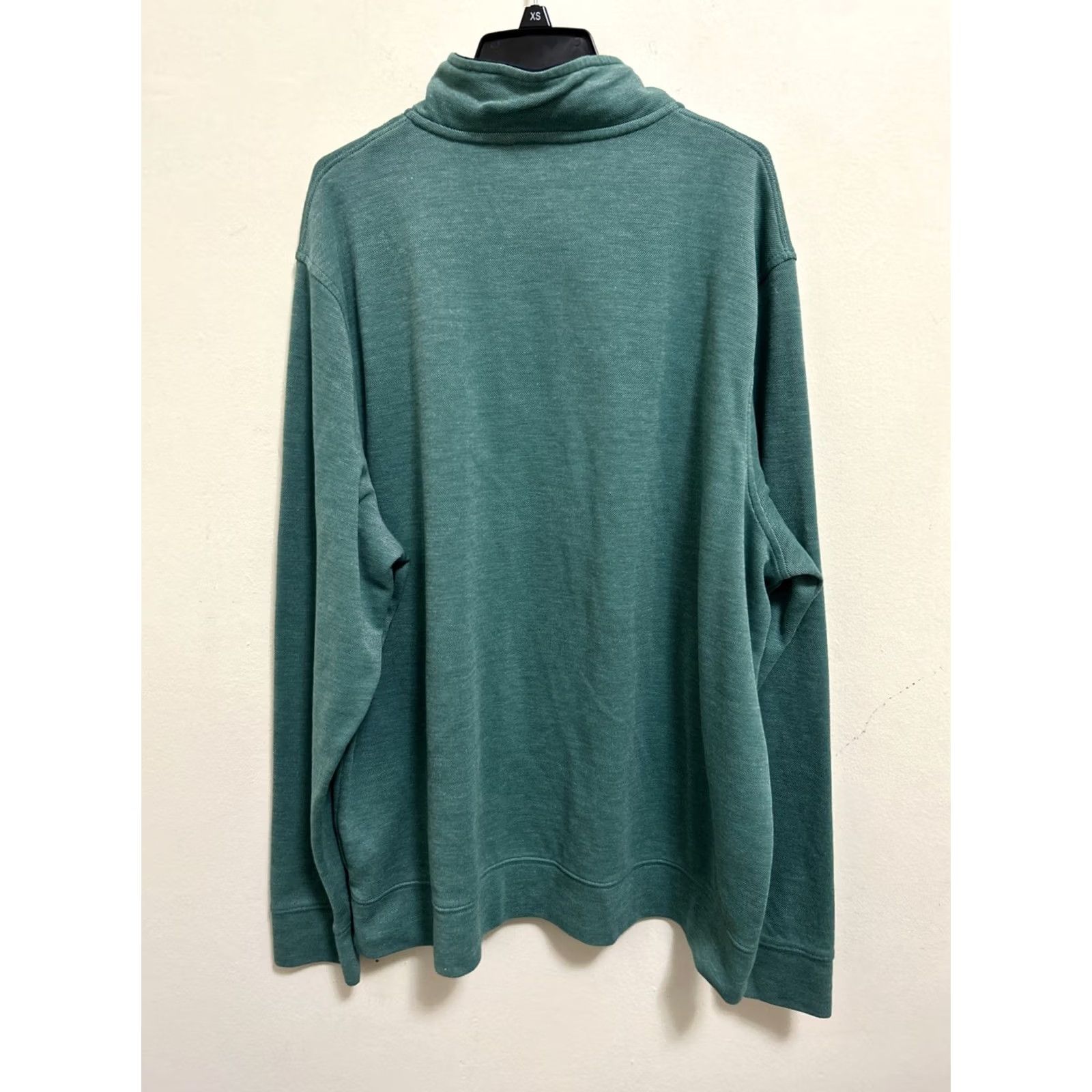 Altea LL Bean Pullover Mens XL Green Teal Comfort Stretch 1/4 Zip Long Sleeve Shirt Size US XL / EU 56 / 4 - 7 Thumbnail