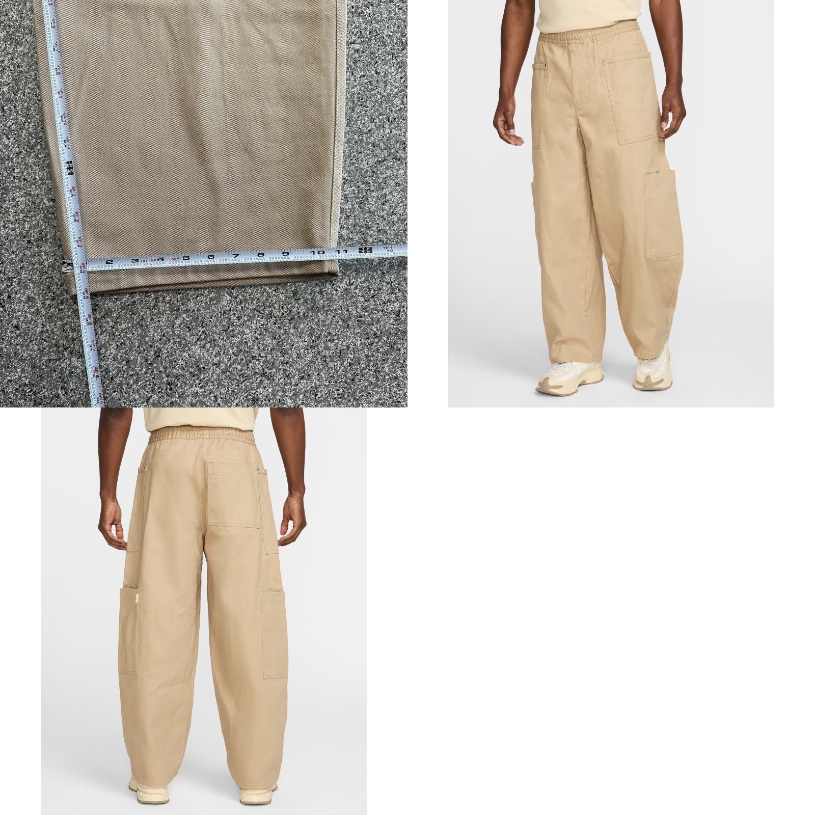Nike Nike Life Pants Mens L Wide-Leg Utility Beige Heavy Twill Oversized Canvas Workwear Size US 33 - 8 Thumbnail