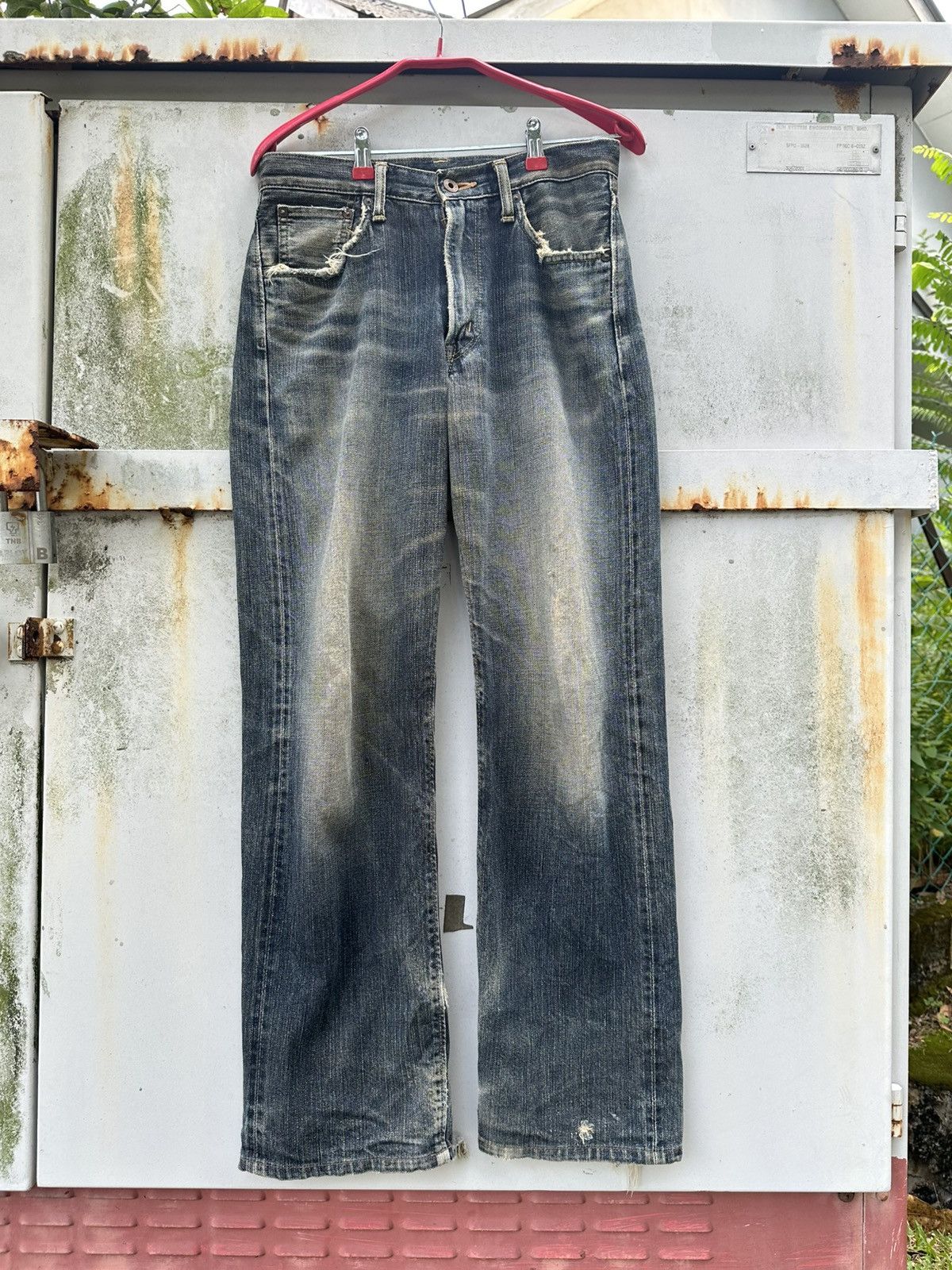 Edwin 👹Vintage THRASHED EDWIN 505 Baggy Jeans Size US 28 / EU 44 - 8 Thumbnail