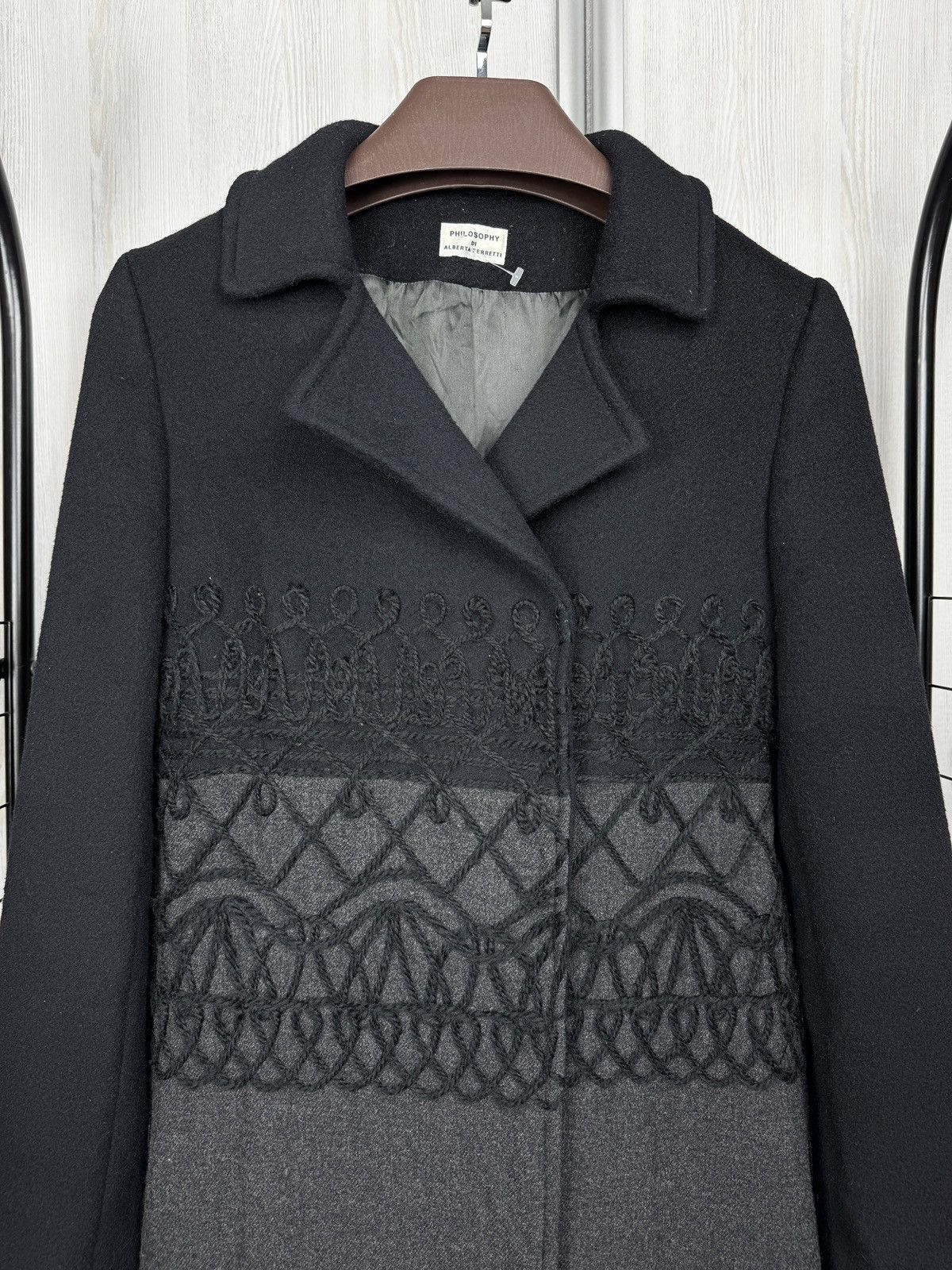 Alberta Ferretti Philosophy di Alberta Ferretti double colour wool blend coat Size M / US 6-8 / IT 42-44 - 3 Thumbnail