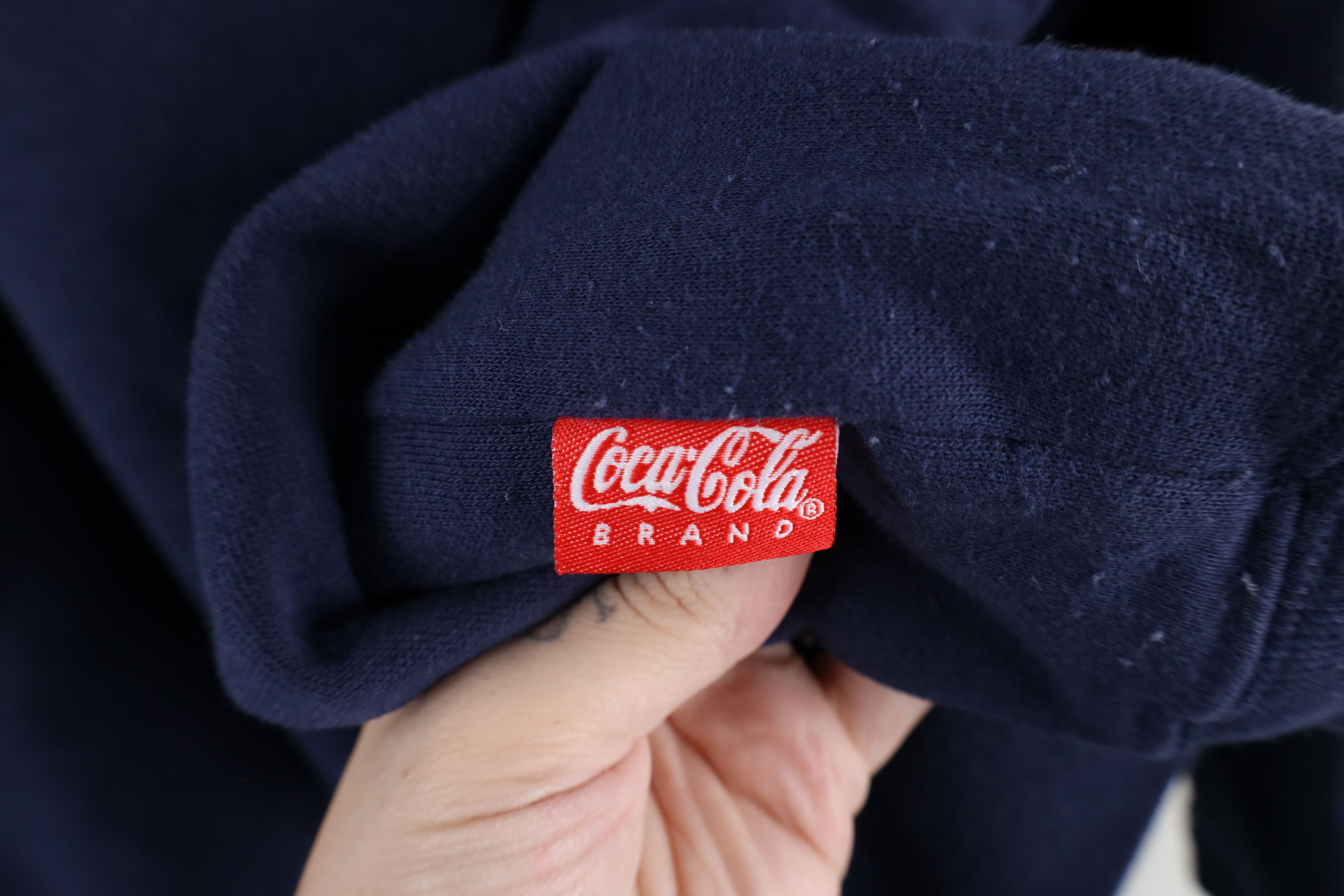 Coca Cola × Vintage Vintage 90s Coca Cola Out Crewneck Sweatshirt Navy Blue Size XL / US 12-14 / IT 48-50 - 6 Thumbnail