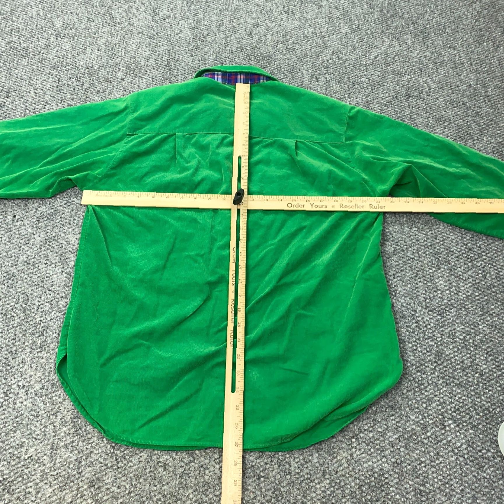 Vintage Foxcroft Shirt Womens 6 Green Button Up Corduroy Embroidered Size M / US 6-8 / IT 42-44 - 6 Thumbnail