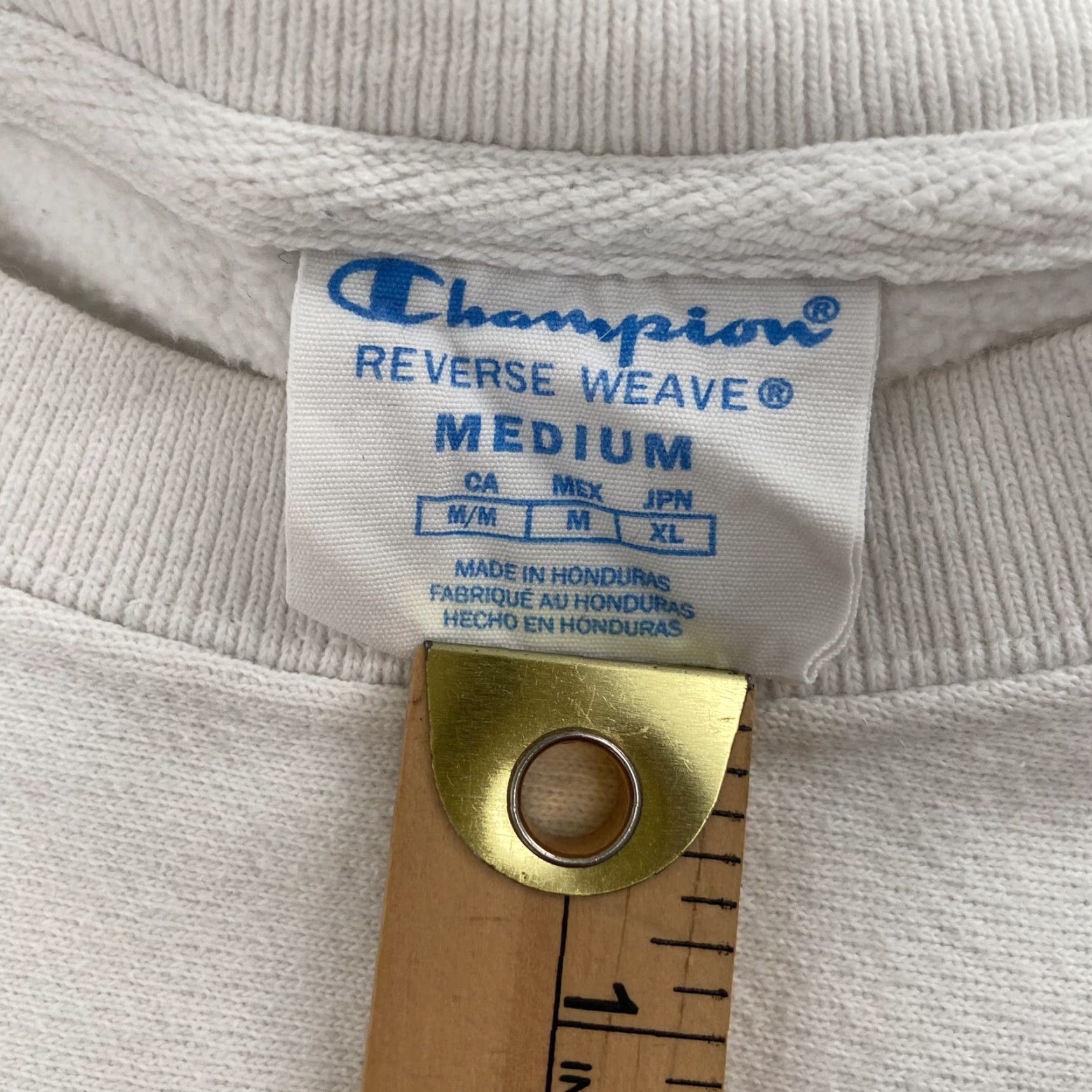 Champion VINTAGE Champion Sweatshirt Adult Medium White Reverse Weave Spellout Logo Sweatshirt Men M Size US M / EU 48-50 / 2 - 5 Thumbnail