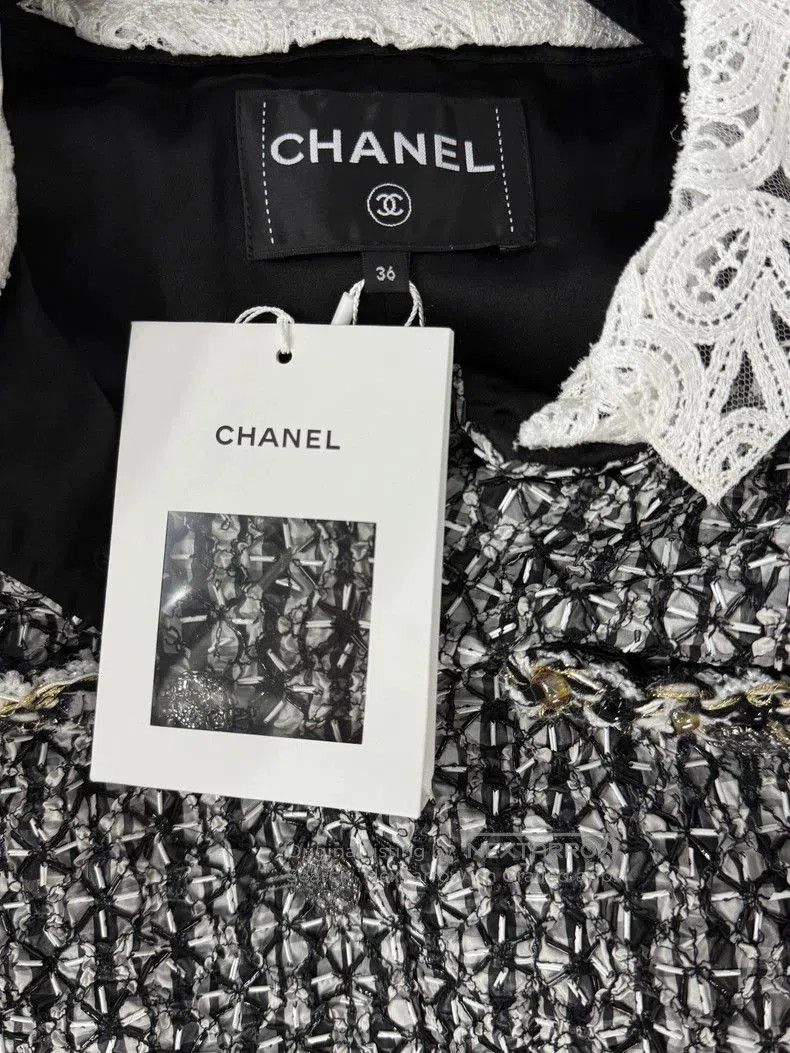Chanel Chanel Beaded Lace Trim Jacket. Size US M / EU 48-50 / 2 - 5 Thumbnail