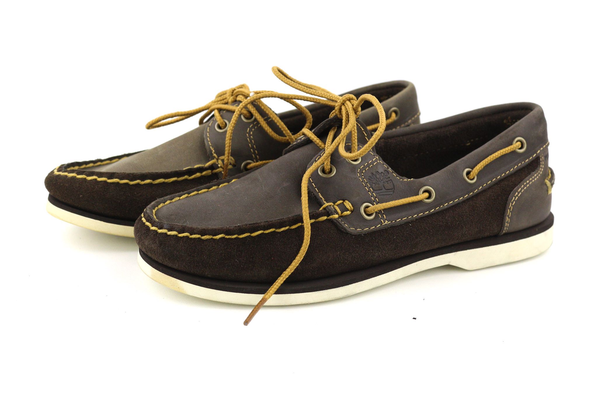 Timberland 26608 UK3.5 Dark Brown Leather Lace Up Shoes 81015 Size US 4 / IT 34 - 2 Thumbnail