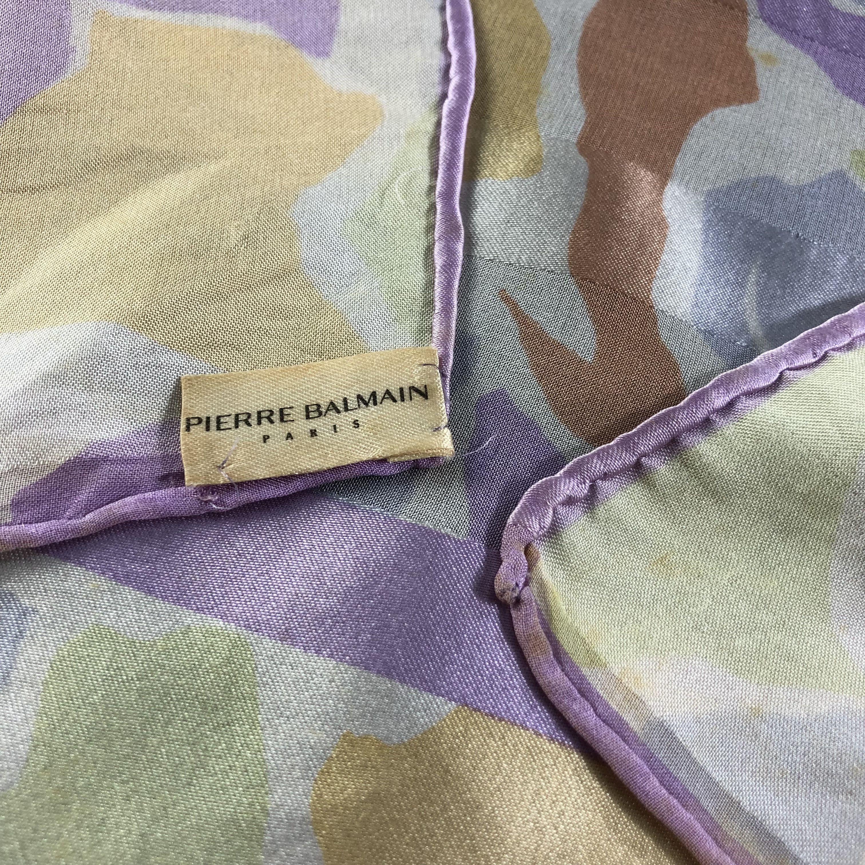 Pierre Balmain Vintage Pierre Balmain Floral Silk Scarf M495 Size ONE SIZE - 4 Thumbnail