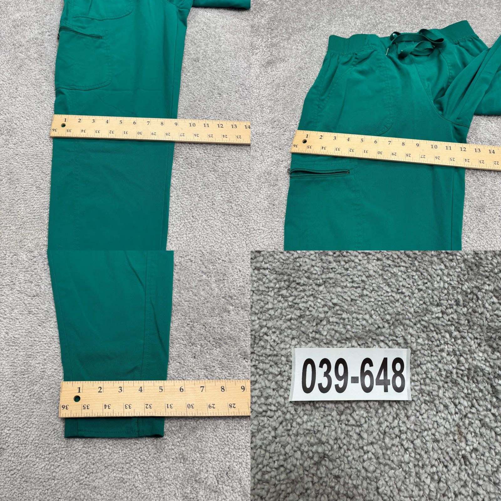 Vintage Adar Pro Jogger Scrub Pants Womens Medium Green Tapered Leg Stretch Medical Work Size 32" / US 10 / IT 46 - 9 Thumbnail