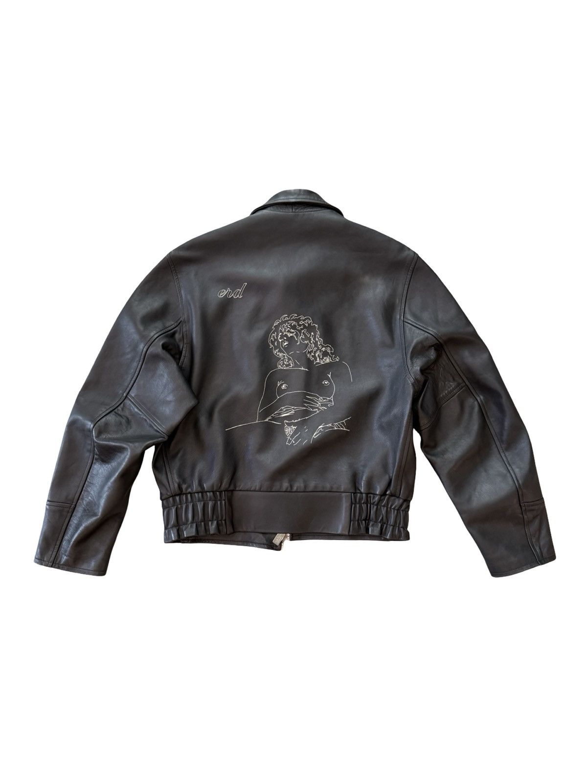 Enfants Riches Deprimes ERD embroidered girl fingering herself leather jacket Size US M / EU 48-50 / 2 - 1 Thumbnail
