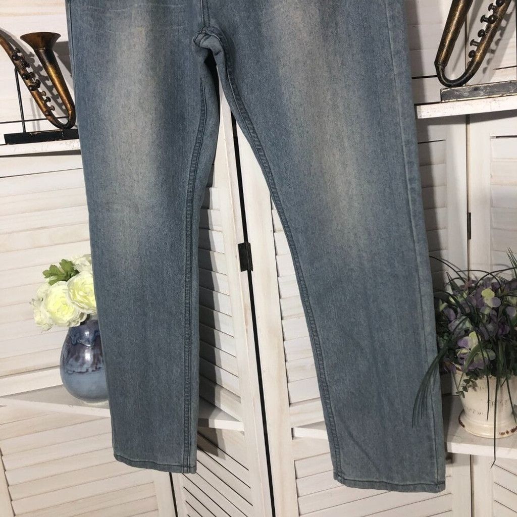 Vintage slim fit light blue Jeans cotton blend retro style Sz 34 X32 Size US 34 / EU 50 - 4 Thumbnail