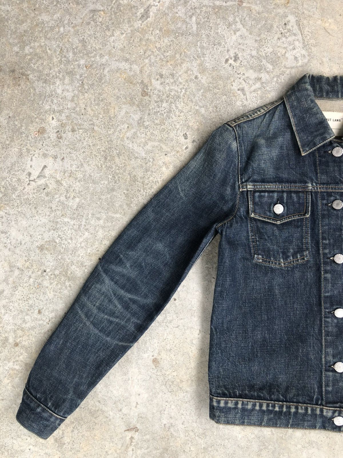 Helmut Lang Helmut Lang Denim Jacket Classic Denim Distressed Size US S / EU 44-46 / 1 - 3 Thumbnail