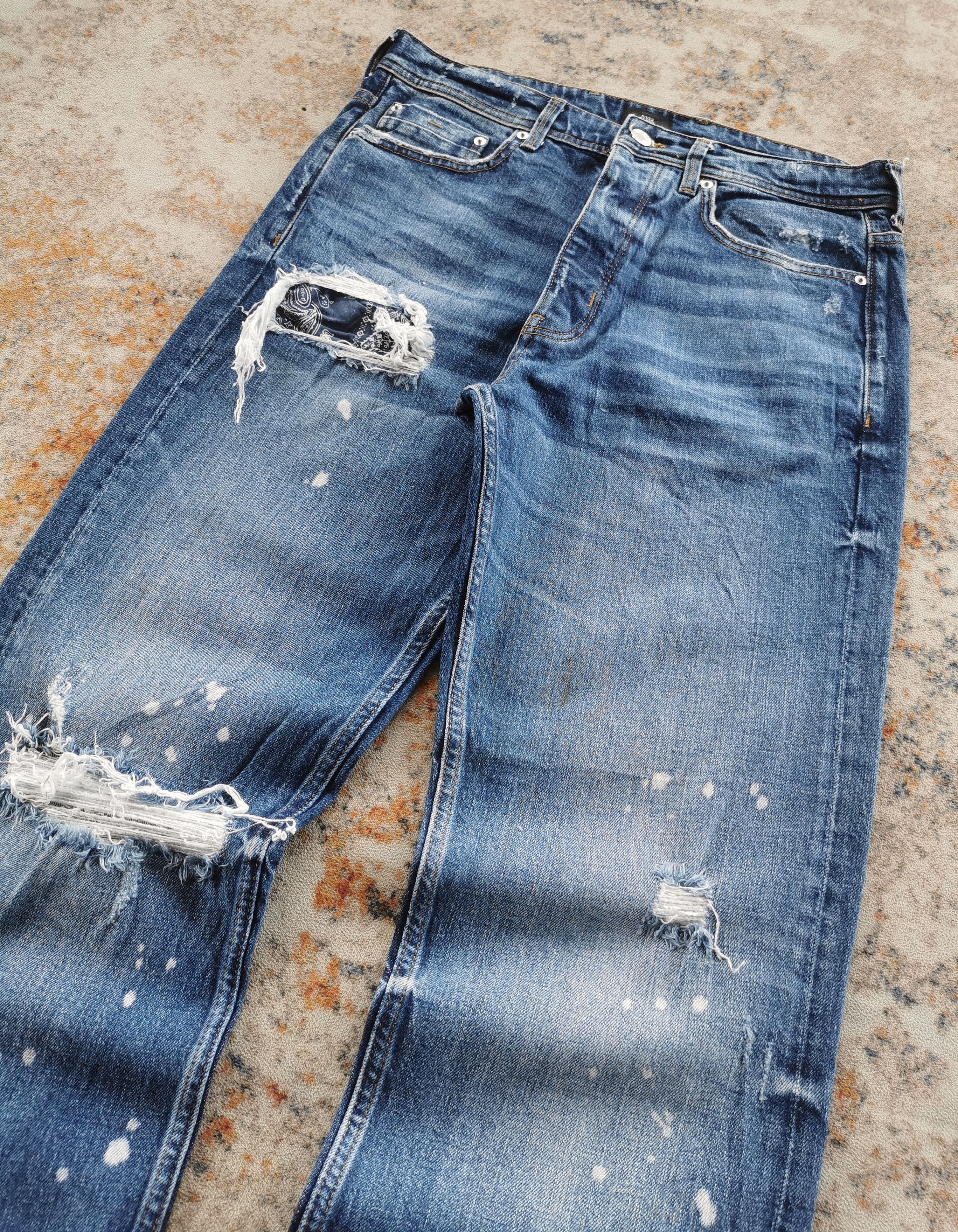River Island River Island Thrashed Baggy Jeans Size US 32 / EU 48 - 6 Thumbnail
