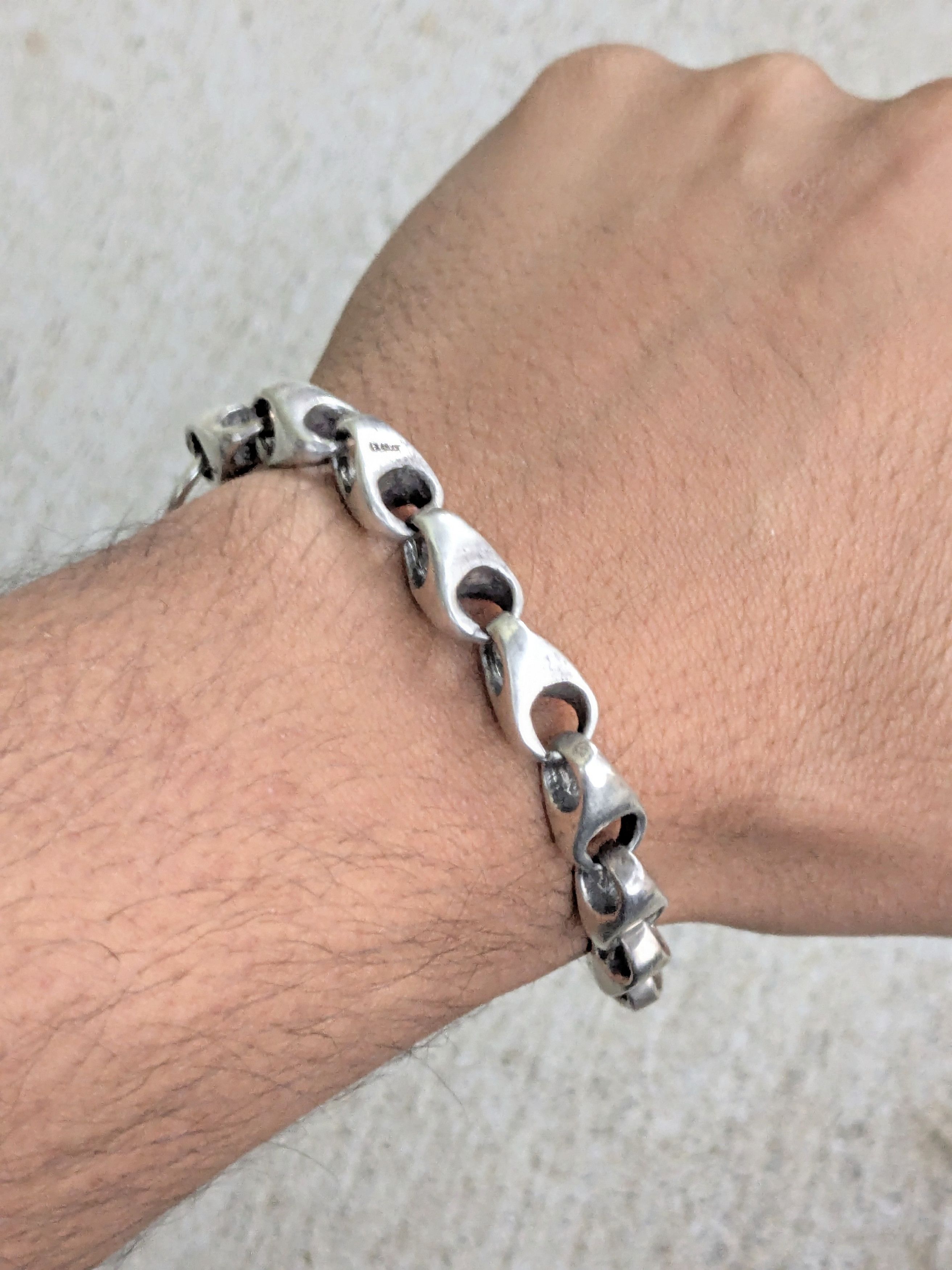 Jewelry × Vintage Vintage Sterling Silver Bracelet Modern Abstract Punk Size ONE SIZE - 12 Thumbnail