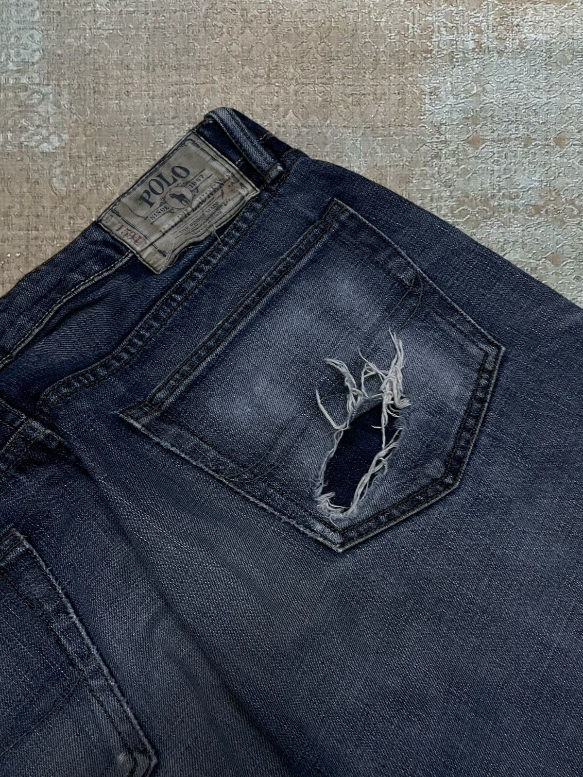 Polo Ralph Lauren Vintage 90s Designer Polo Raplh Lauren Distressed Denim Size US 34 / EU 50 - 15 Thumbnail