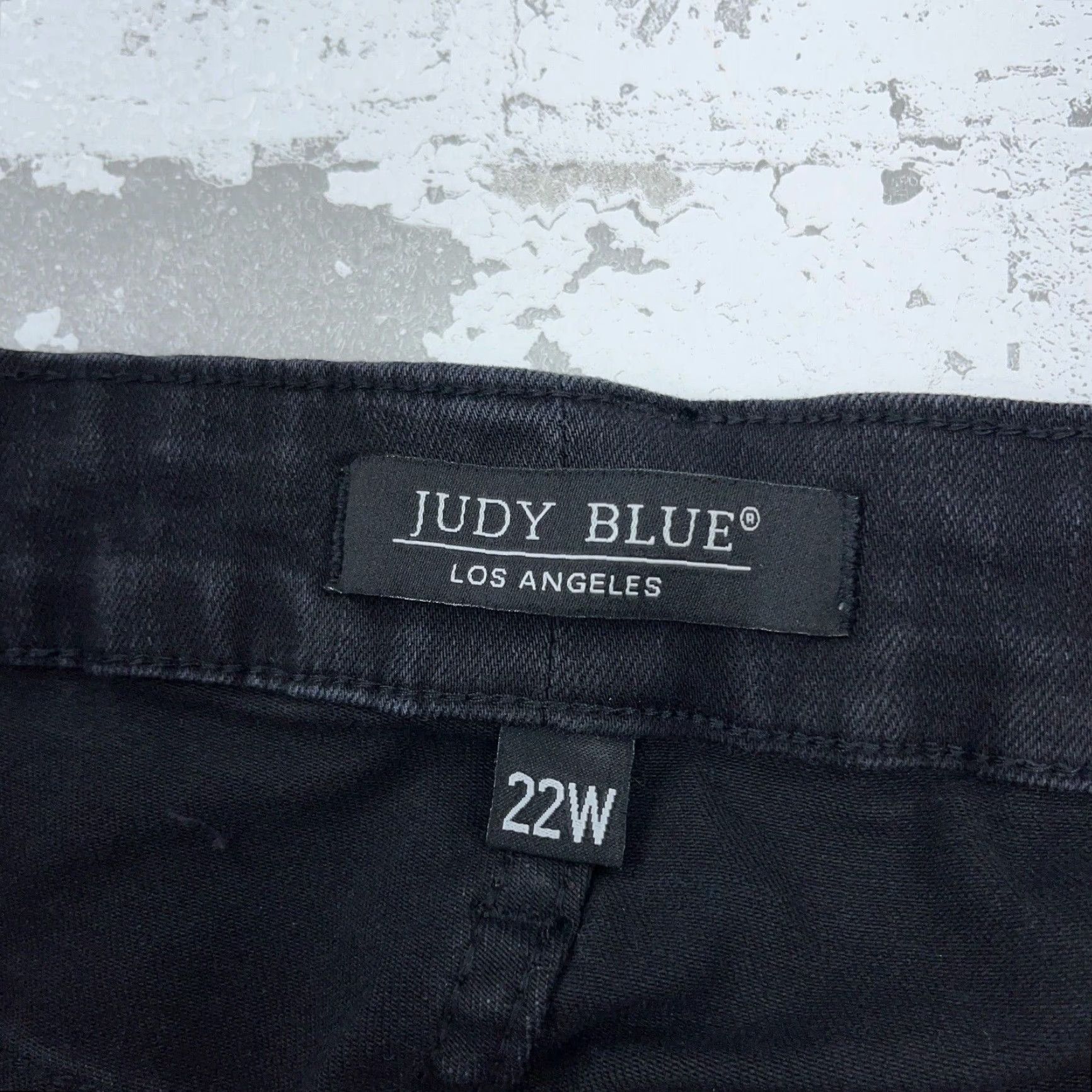 Denime Judy Blue Jeans Women 22W Skinny Denim Pants Blue Stretch High Rise 5-Pocket Distressed? Wait holes plus A73 Size 40" / US 18 - 3 Thumbnail