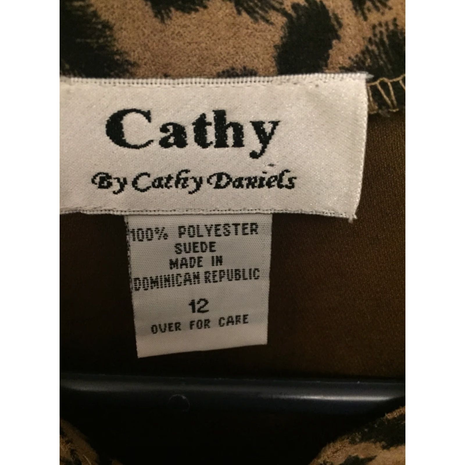 Vintage VINTAGE Leopard Jacket Womens 12 L Large TIGER Animal Print Full Zip Cathy Daniels Blouse Long Sleeve Brown Womens Shirt Shirt Size XL / US 12-14 / IT 48-50 - 3 Thumbnail