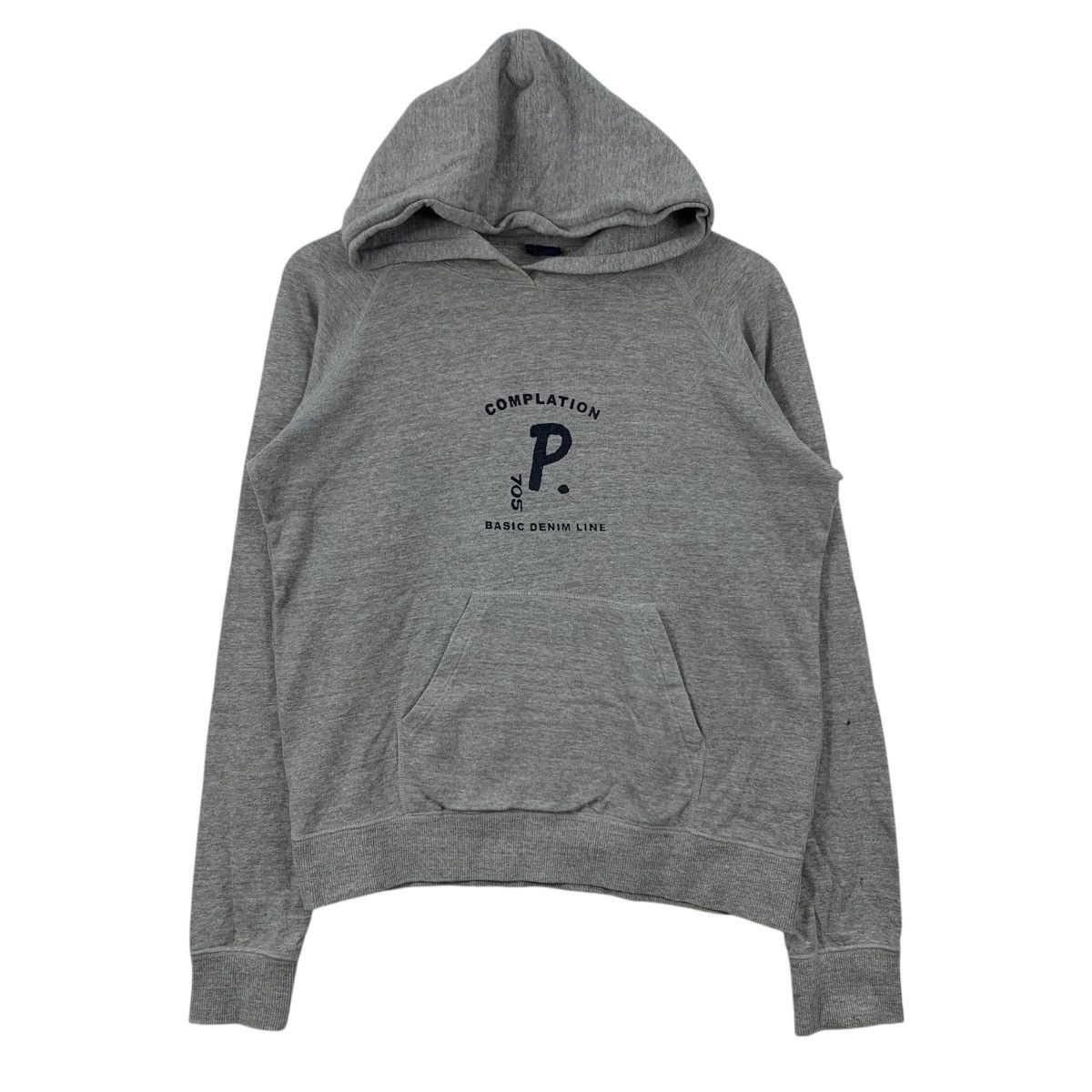 Vintage P By PAODELO Inspired 45Rpm Basic Denim Line Print Hoodie Size US M / EU 48-50 / 2 - 1 Thumbnail
