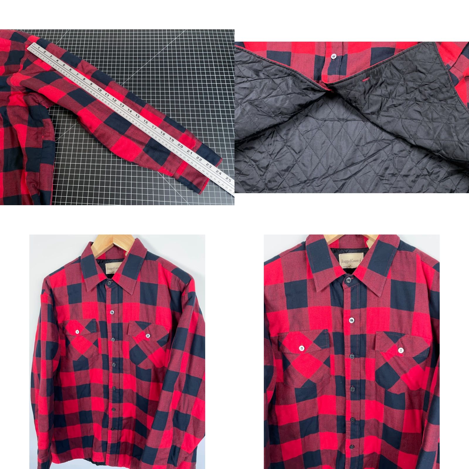Vintage VINTAGE Campus 80s Quilted Lined Flannel Shirt Jacket XL Red Black Buffalo Plaid Mens Size US XL / EU 56 / 4 - 8 Thumbnail