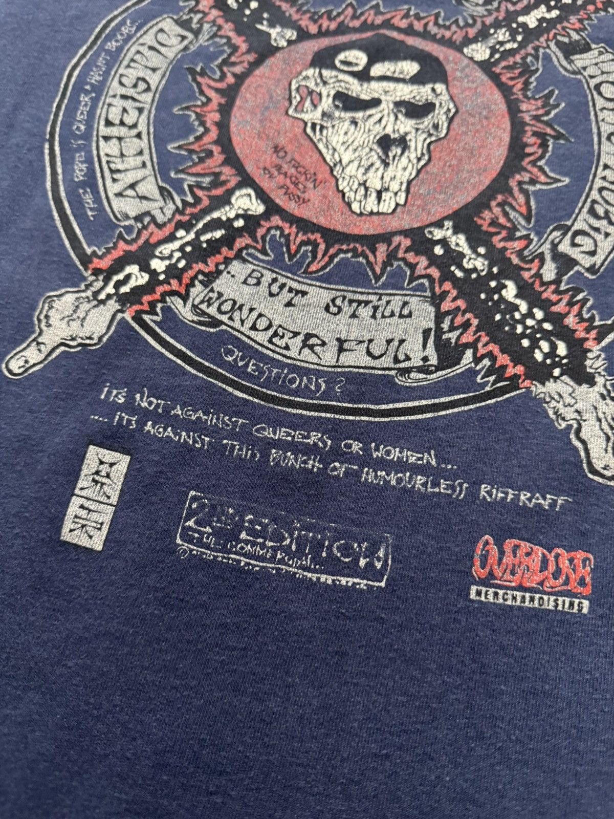 Other Vintage KEEP YOUR DISTANCE Long Sleeve 90s Punk Avantgarde Size US L / EU 52-54 / 3 - 14 Thumbnail