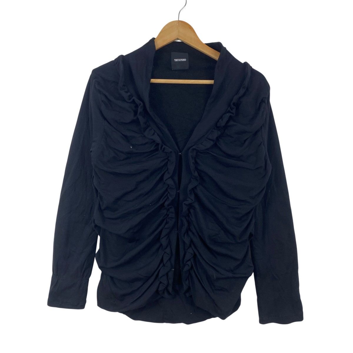 Other FXUNITOMO Ruffle Ruched Knit Cardigan Long Sleeve Gothic Size S / US 4 / IT 40 - 4 Thumbnail