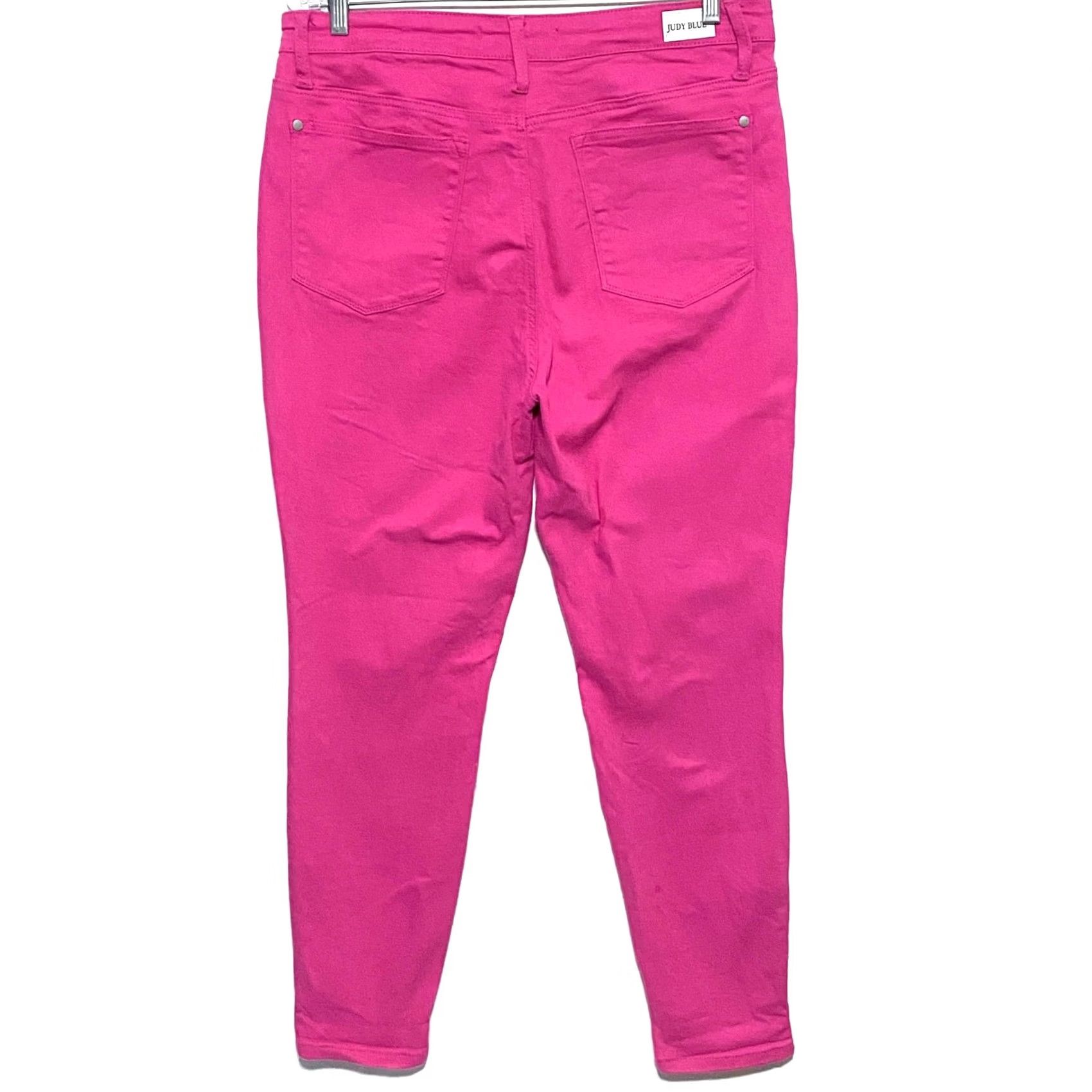 Vintage Judy Blue Hot Pink Daphne Slim Fit High Waist Jeans 31/13 Jeans Slim Pink Preppy Womens Size 24" / US 00 / IT 34 - 3 Thumbnail